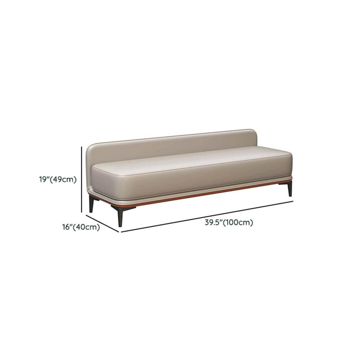 Modern Grey Faux Leather Storage Ottoman with Wooden Frame & Sponge Cushion - Perfect for Living Room, Bedroom & Home Office Furniture