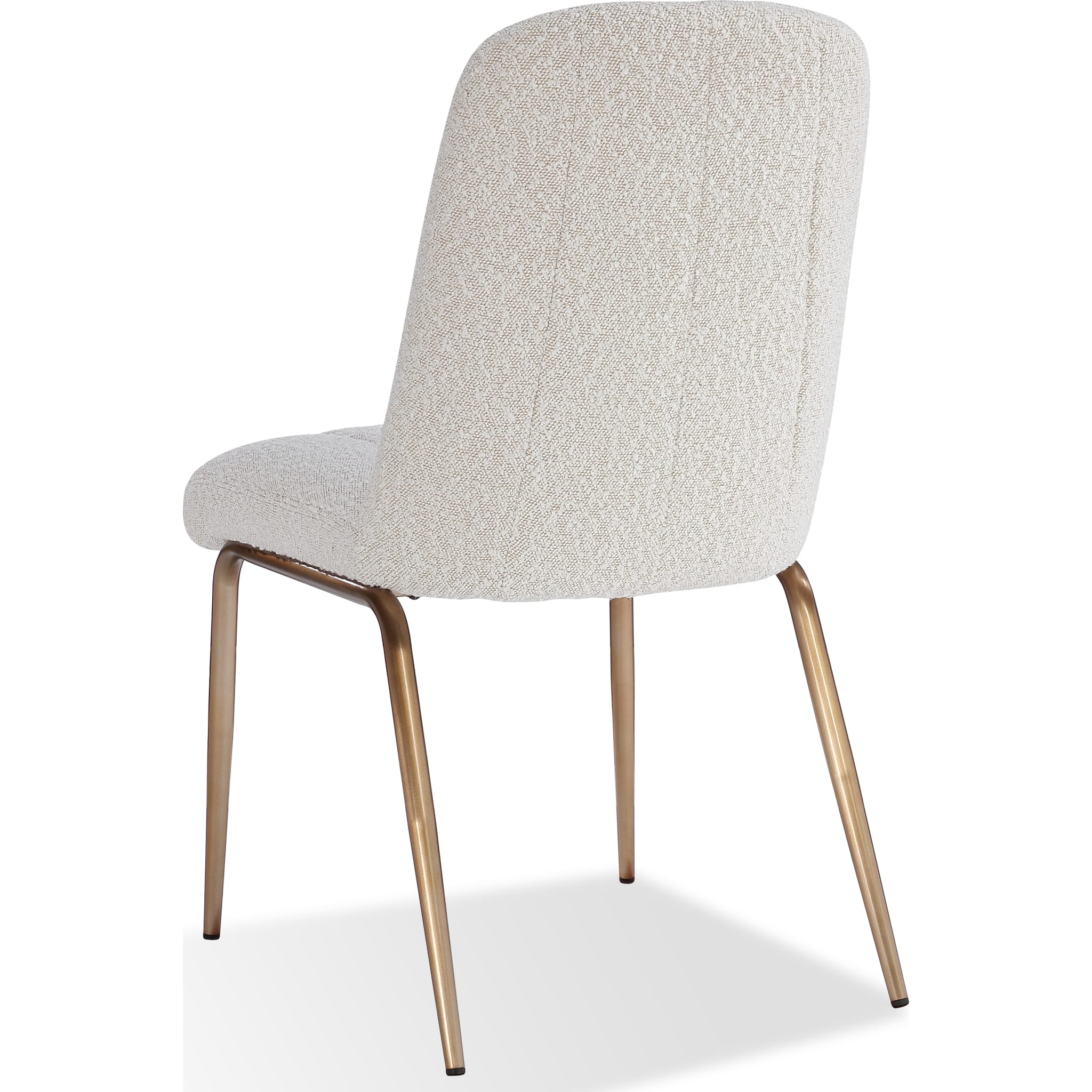 Apollo Upholstered Dining Chair - Modern Boucle Fabric & Brushed Bronze Metal Frame - Perfect for Kitchen, Dining Room & Home Office Seating