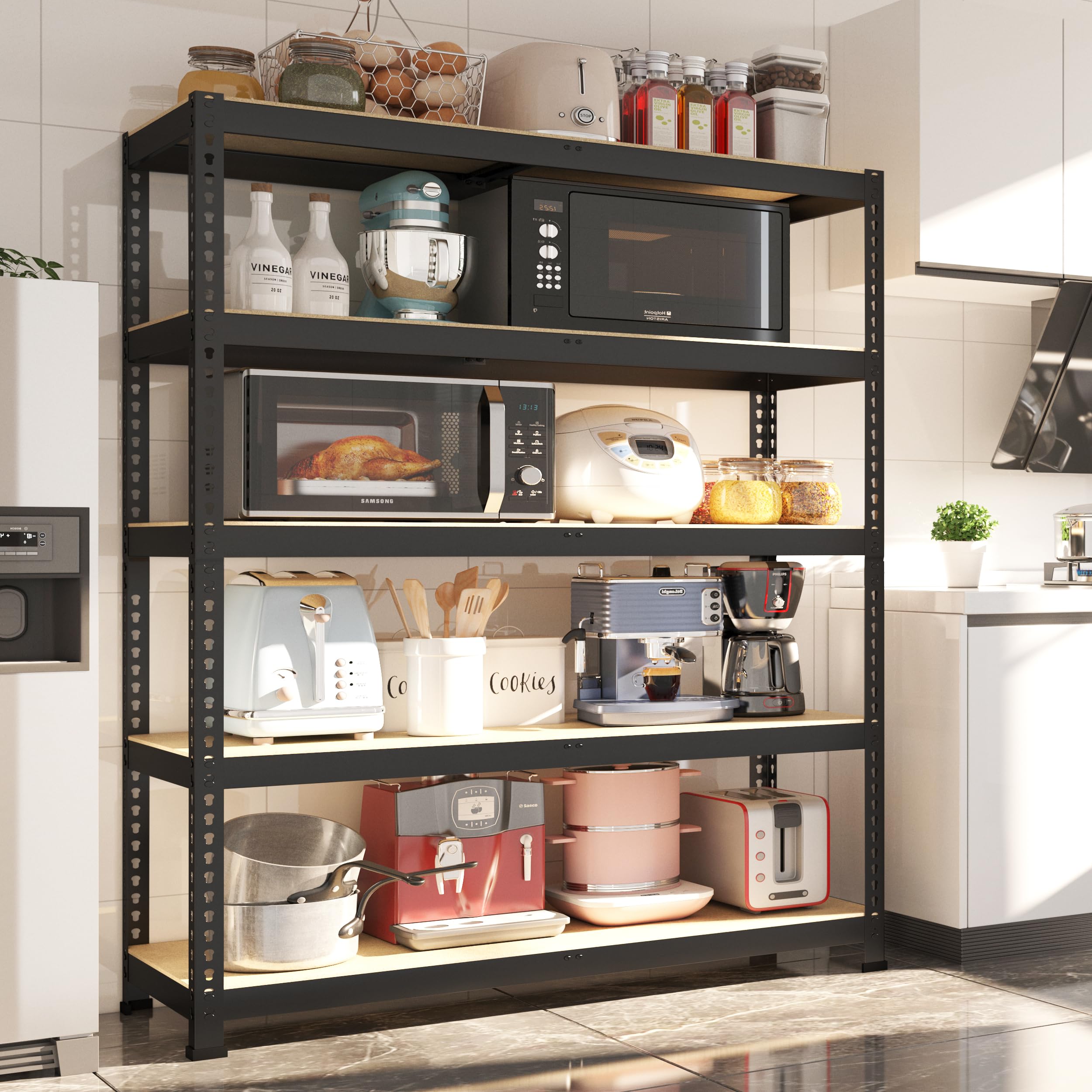 Heavy Duty 5-Tier Adjustable Metal Storage Shelves 40