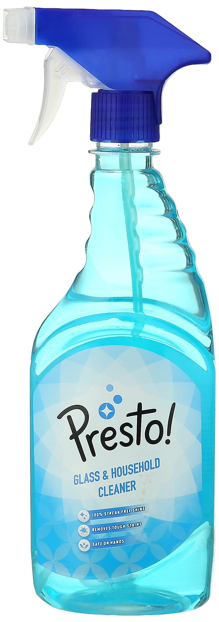 Presto! Glass & Household Cleaner Spray - 500ml Bottle for Streak-Free Windows, Mirrors, Countertops & More - Amazon Brand - Perfect for Home, Office & Car Cleaning