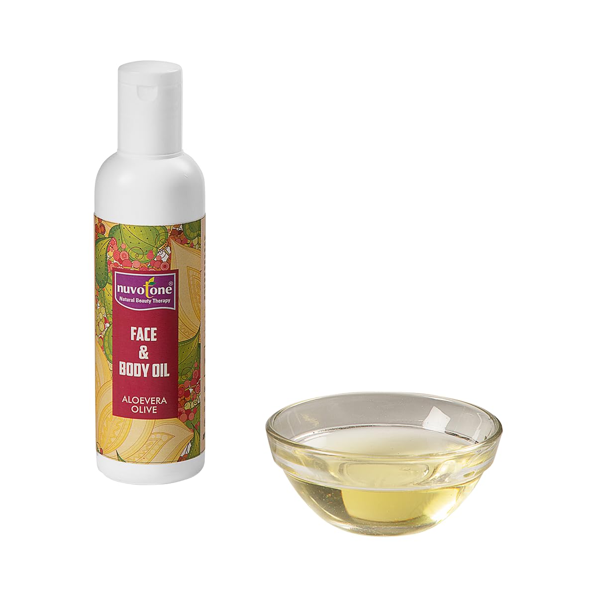 Nuvotone Aloe Vera Olive Face and Body Oil - Anti-Wrinkle Moisturizer for Men & Women | Hydrating Massage & Shimmer Oil with Almond, Olive & Orange Extracts | Pack of 2 (200ml) | Perfect for Daily Skincare, Spa Treatments & Glowing Skin