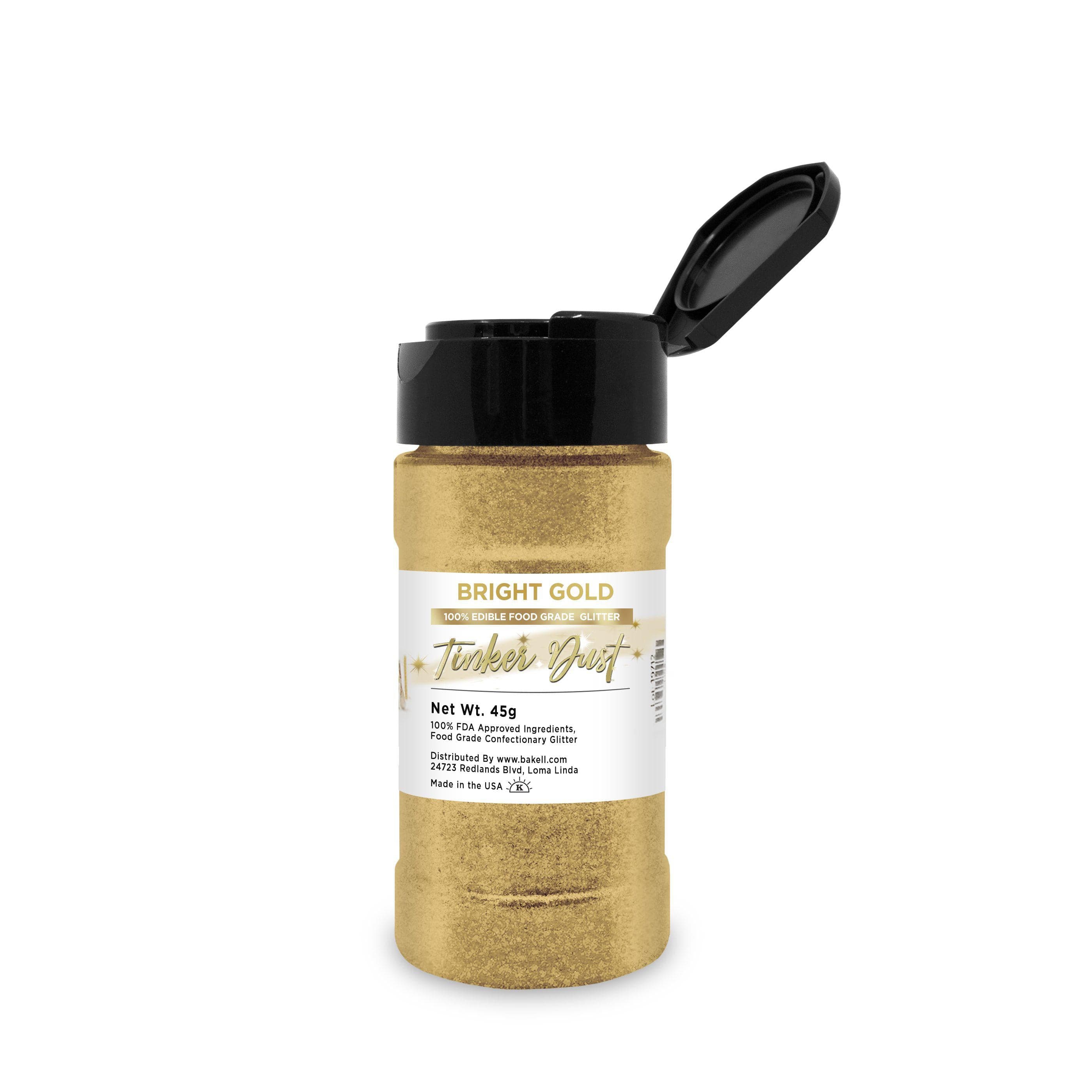 Bright Gold Edible Glitter for Baking & Cake Decorating | Tinker Dust® | Perfect for Cupcakes, Cookies & DIY Crafts