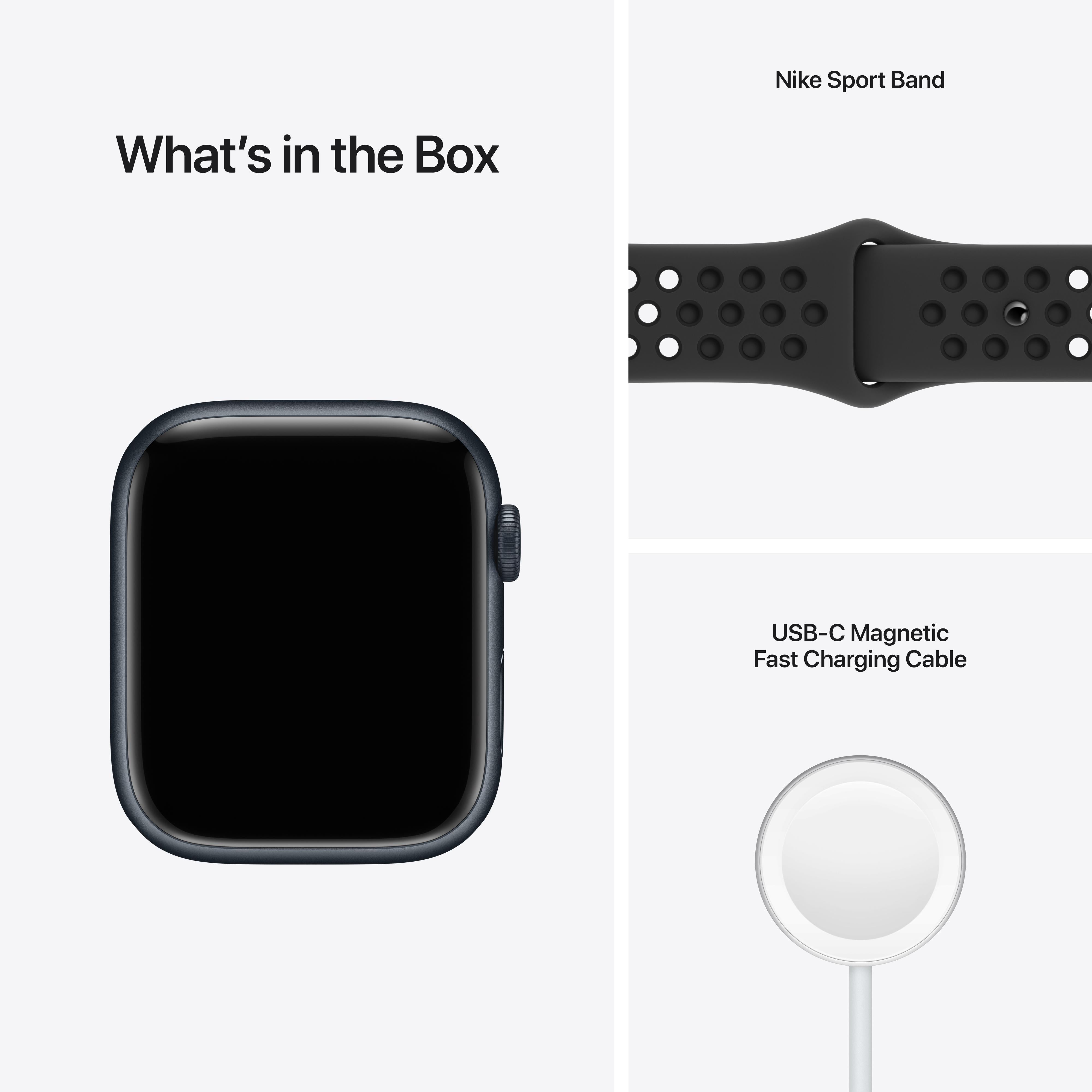 Apple Watch Nike Series 7 (GPS + Cellular) 45mm Midnight Aluminum Case with Anthracite/Black Nike Sport Band - Perfect for Running, Fitness Tracking & Everyday Wear