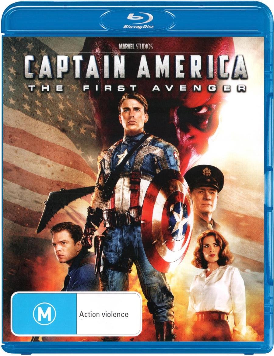 Captain America: The First Avenger (2011) Blu-ray Movie - Import Edition from Australia | Superhero Action Film for Marvel Fans & Collectors | Perfect for Movie Nights & Marvel Cinematic Universe Collections