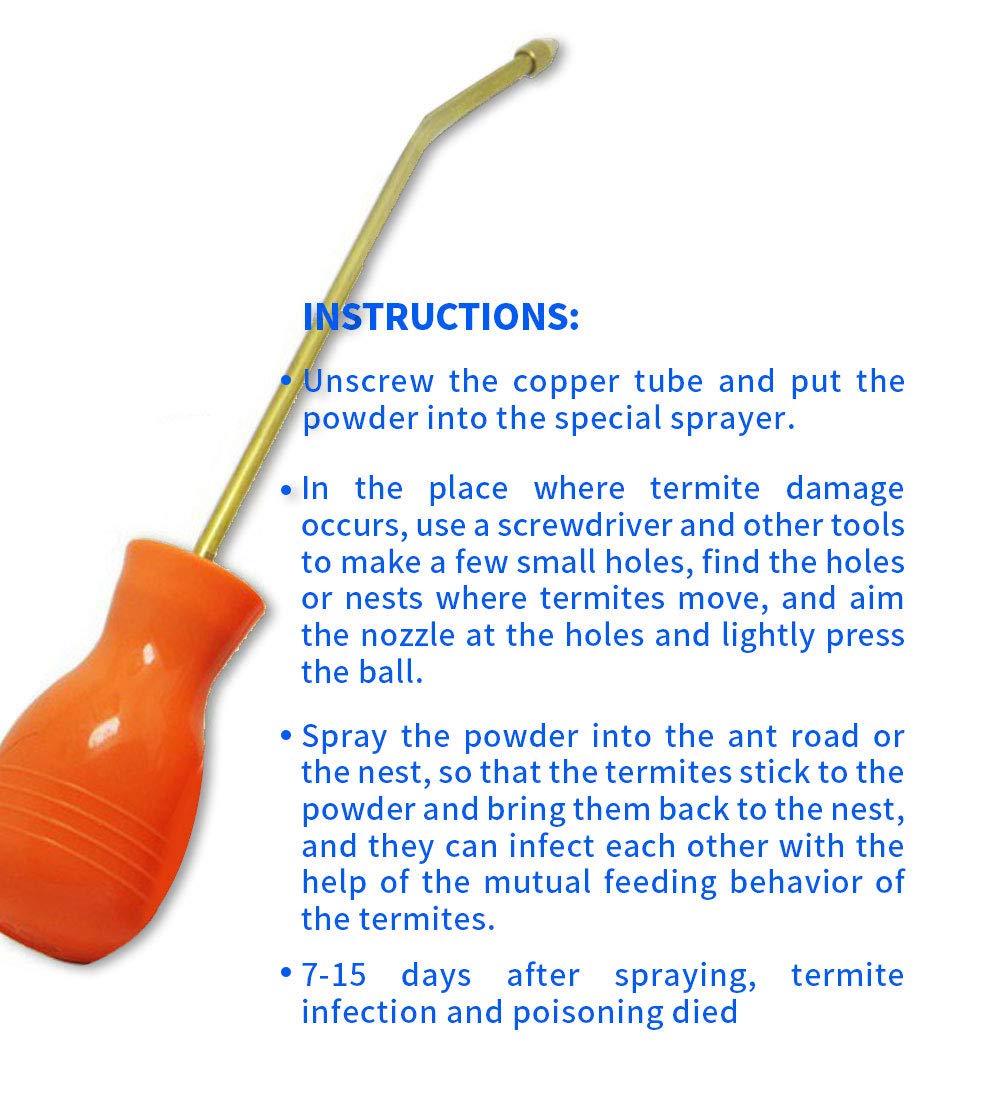 Organic Gardening Bulb Duster with Long Copper Tube - Powder Duster Sprayer for Pest Control, Plant Care & Agricultural Use | Perfect for Home Gardens, Greenhouses & Farm Applications