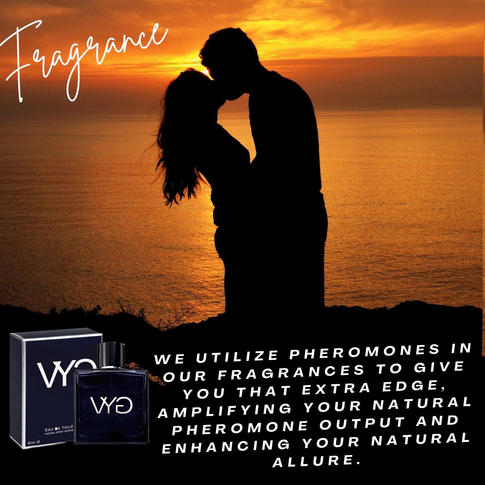VYG Cologne for Men - Seductra Pheromone Perfume with Confidence & Charm, 50ml (1.7oz) - Long Lasting Fragrance for Date Night, Work & Special Occasions