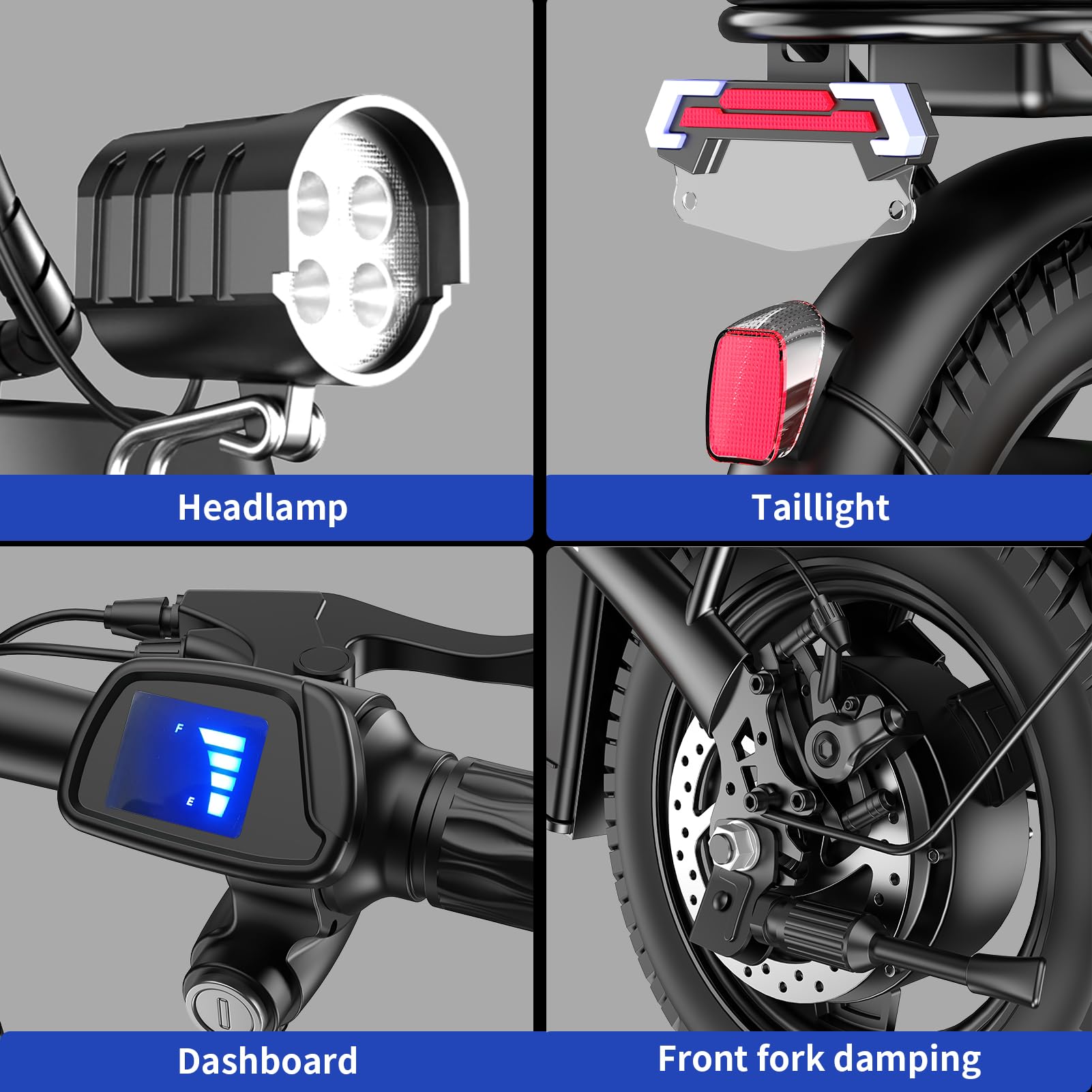 Foldable Electric Bike for Adults & Teens - 400W (Peak 500W) Motor, 23MPH Max Speed, 14