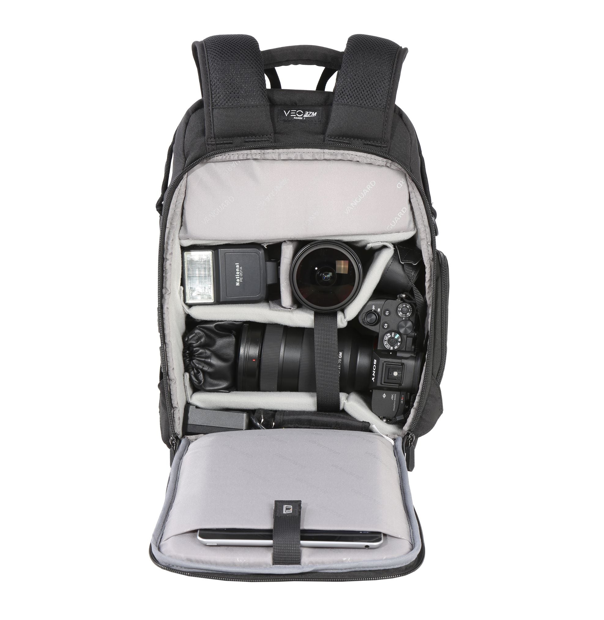 VEO RANGE T 37M NV Backpack for Men & Women - Waterproof Hiking Backpack with Laptop Compartment - Navy Blue Outdoor Travel Backpack for Camping, Hiking & Daily Commute