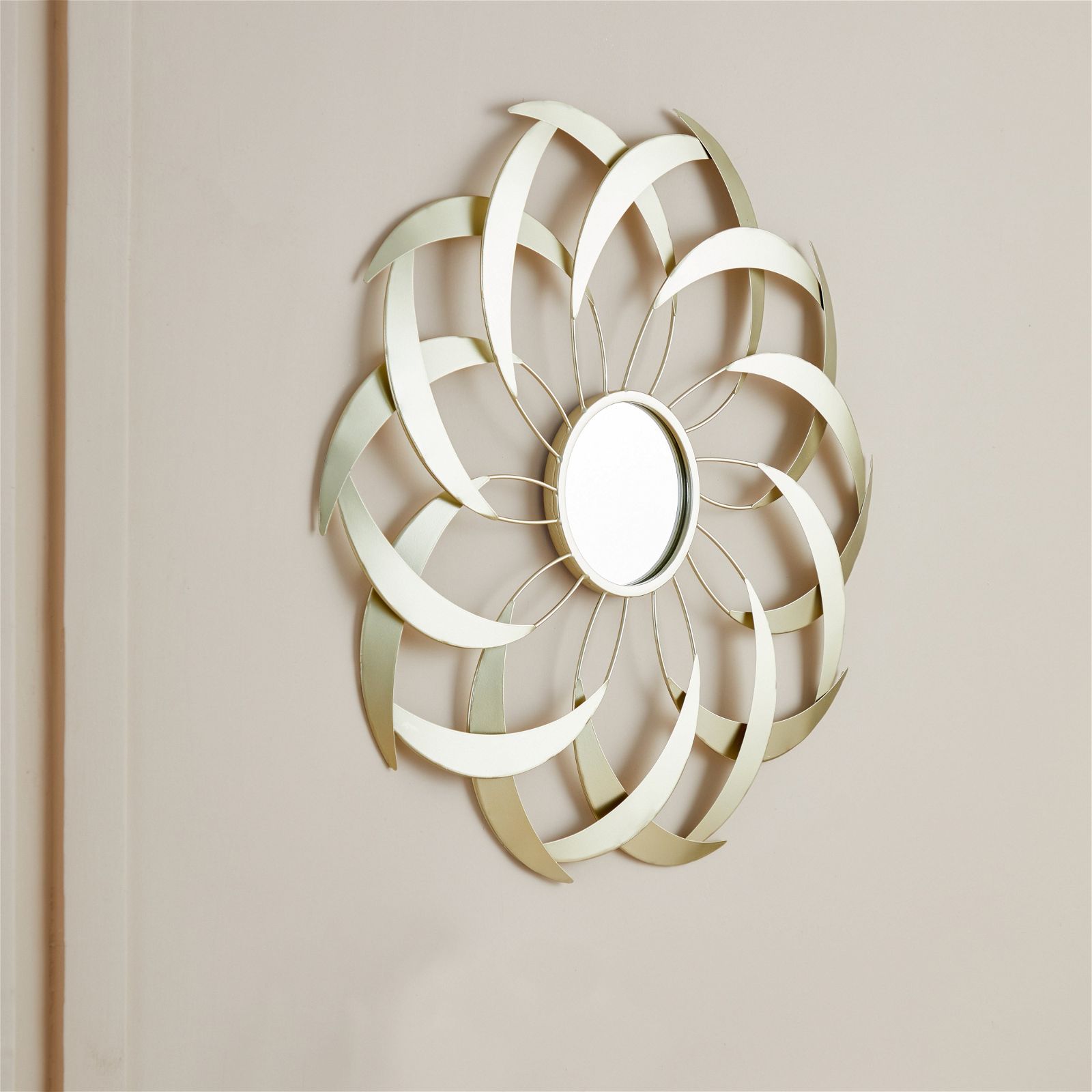 Stylish Gold Leaf Design ARI Mirror 700mm by Criterion - Perfect for Living Room, Bedroom & Bathroom Decor