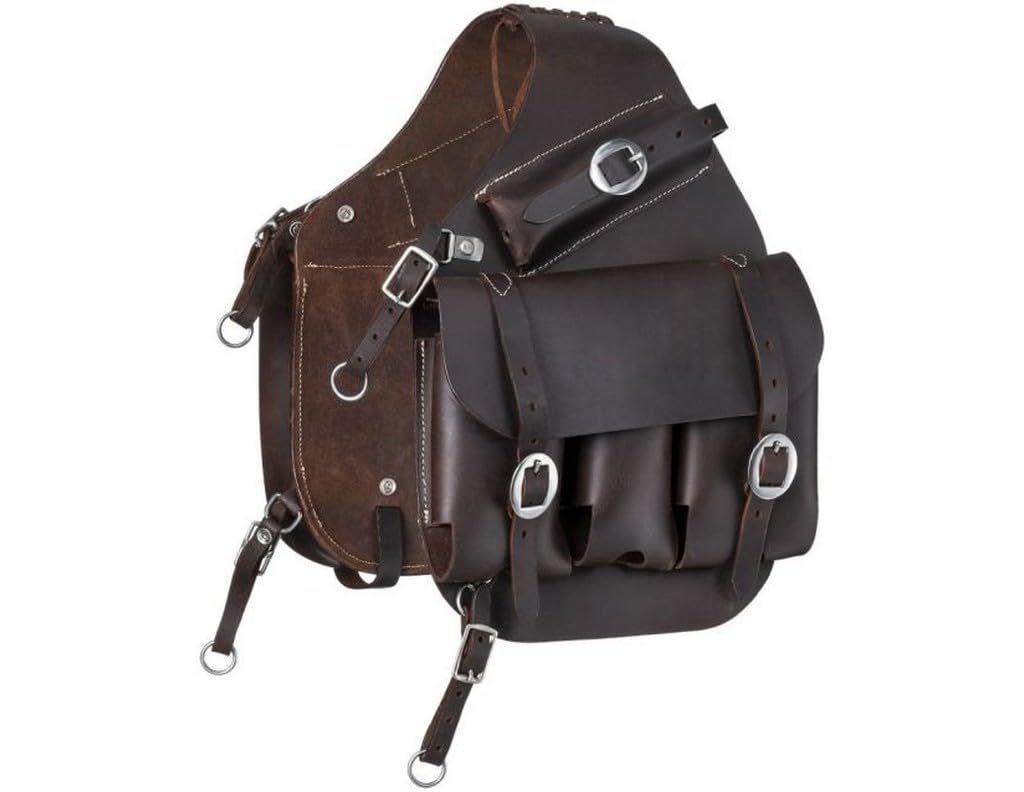 Tough 1 Dark Oil Leather Deluxe Medicine Bag - Premium Handcrafted Leather Pouch for Herbs, Crystals & Essentials | Perfect for Outdoor Adventures, Camping & Spiritual Practices