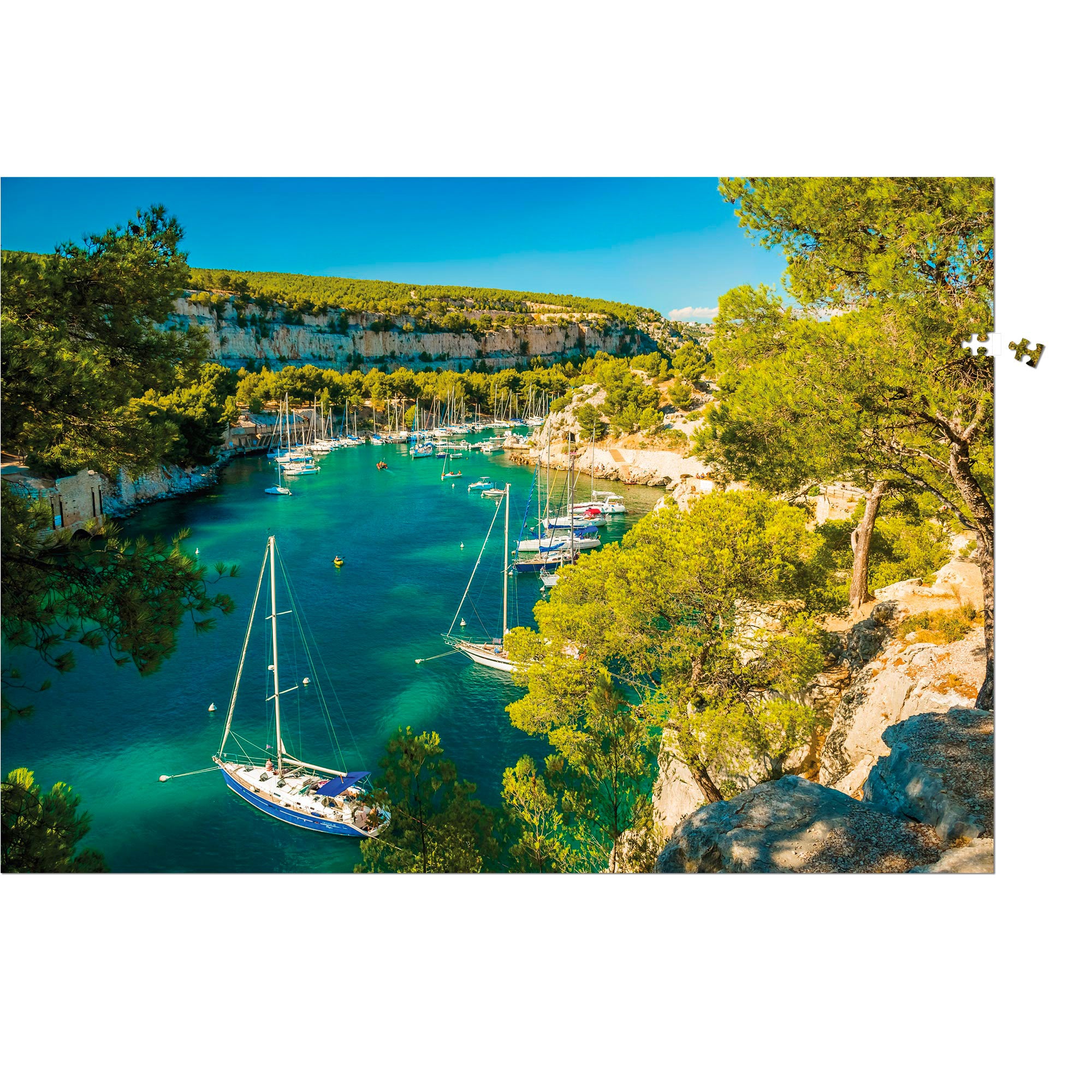 1,000 Piece Jigsaw Puzzle - The Calanques in Cassis, Côte d'Azur, France | Scenic Mediterranean Landscape Puzzle for Adults & Teens | Perfect for Family Game Night, Stress Relief & Home Decor