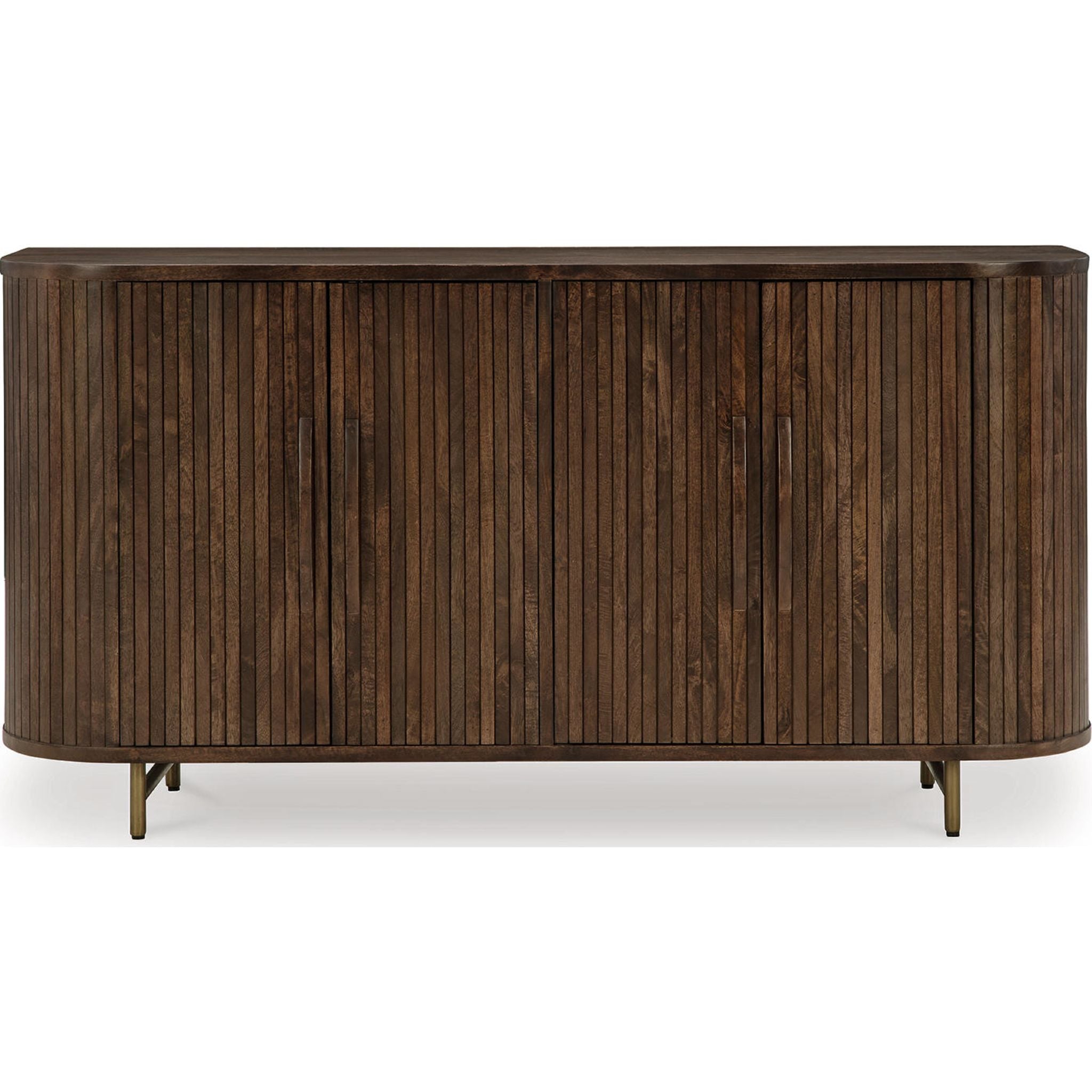 Amickly Dark Brown Accent Cabinet - Stylish Storage for Living Room, Bedroom, or Entryway