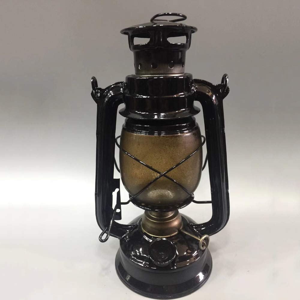 Vintage J.SCT-5 Kerosene Lamp - 24cm Classic Oil Lamp for Outdoor Camping, Emergency Lighting, Hurricane Lantern, Cafe & Bar Decor, Home Decoration, Storm Lantern - Portable Retro Style Lighting for Patio, Garden & Power Outages