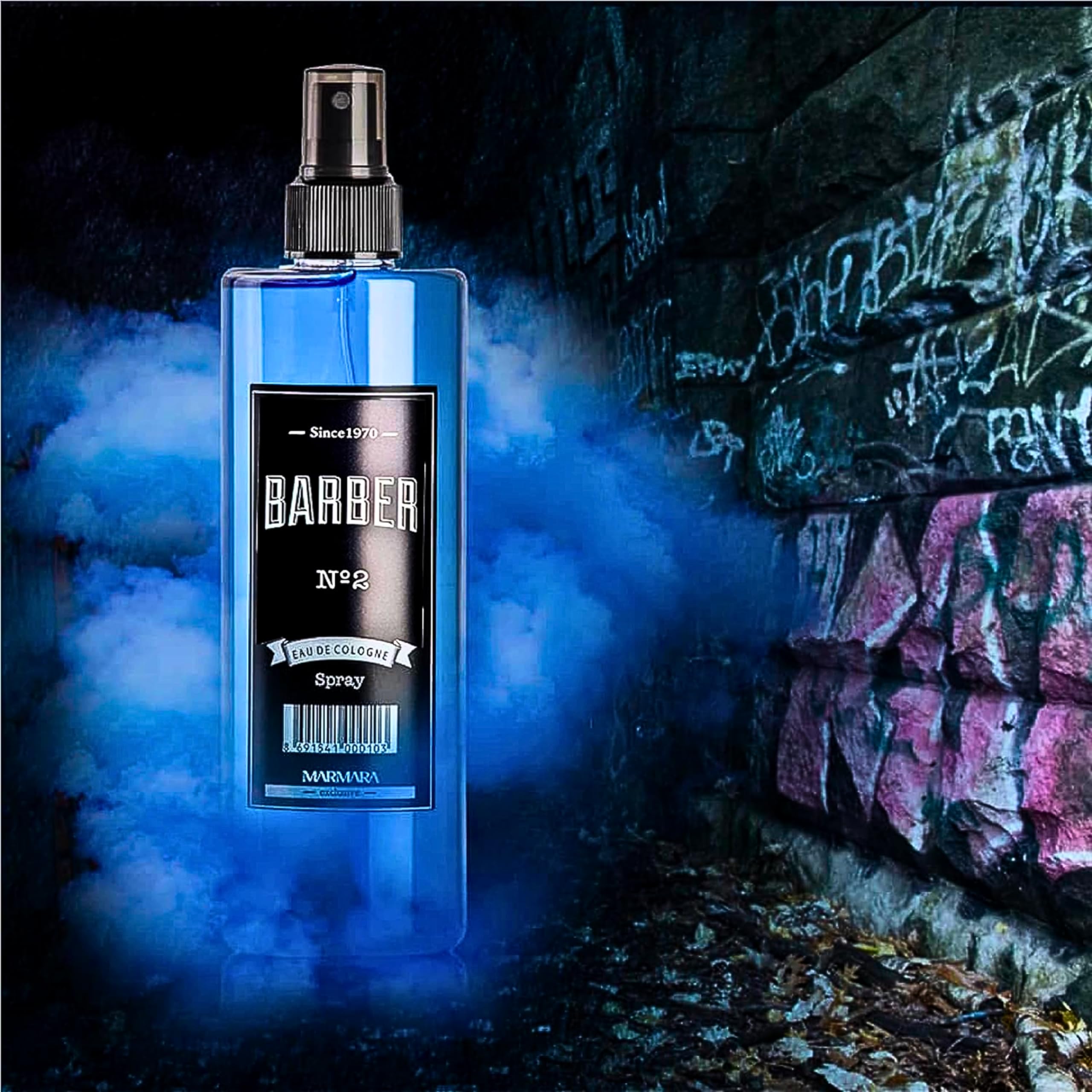 Marmara Barber Cologne No.2 - Premium Traditional Cologne for Barbers & Shaving Enthusiasts (250ml x 6 Bottles) - Perfect for Barber Shops, Grooming Kits & Men's Gift Sets