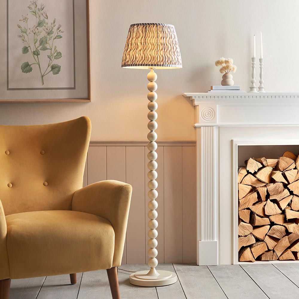 Auralis Ripple Floor Lamp with E27 Socket - Modern LED Standing Light for Living Room, Bedroom & Office - Adjustable Height in Multiple Finishes (Black, White, Bronze) - Perfect for Ambient Lighting & Home Decor