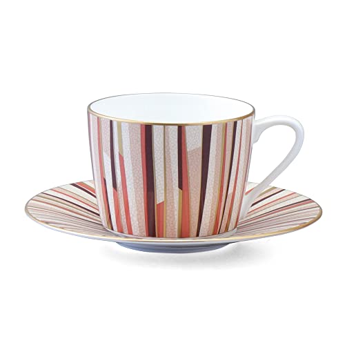 05) Tea Coffee Cup & Saucer Orange 270cc