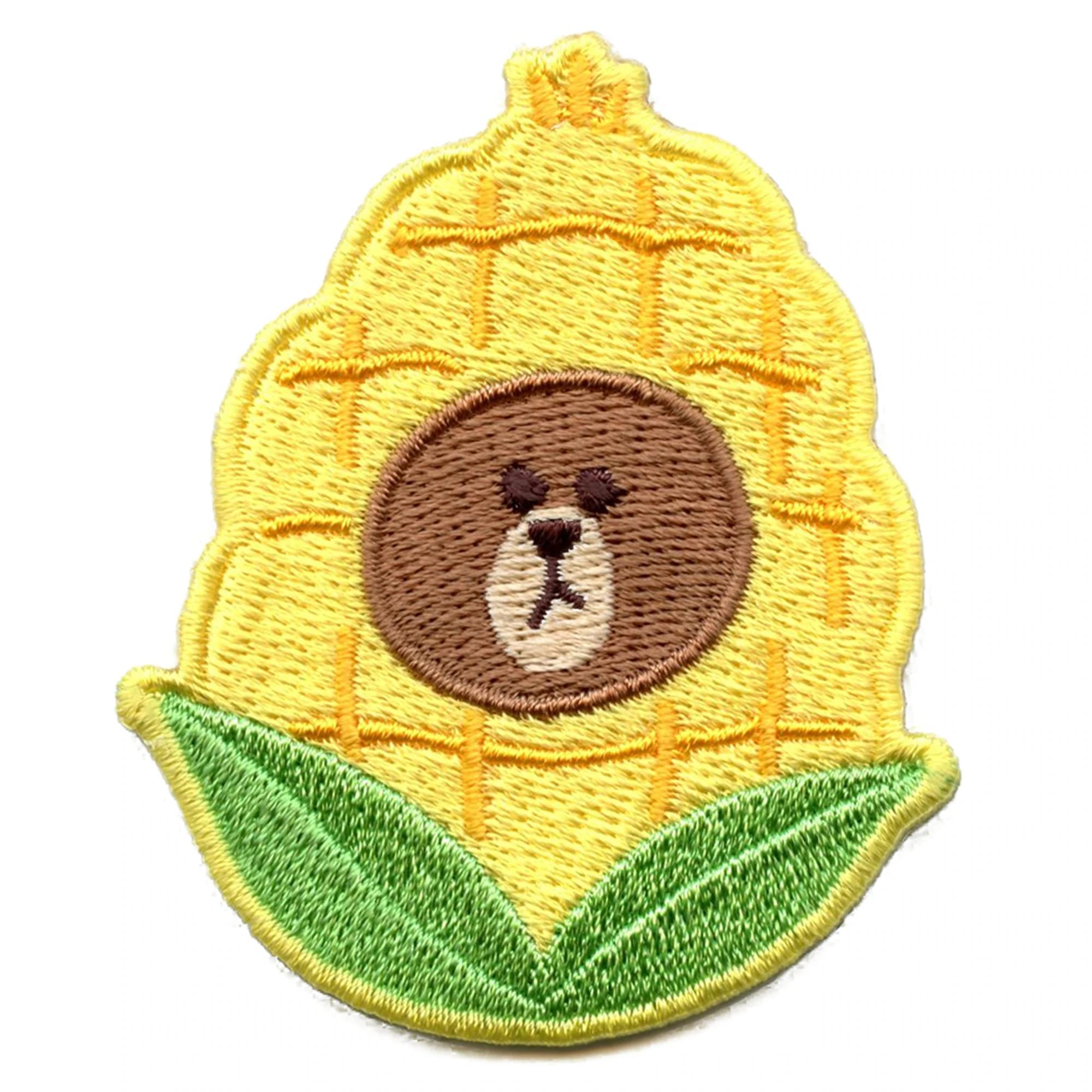 Line Friends Bear Brown Patch - Embroidered Iron On Applique for DIY Crafts, Hats, Bags & Clothing (Cute & Durable) - Perfect for Customizing Jackets, Backpacks & Denim
