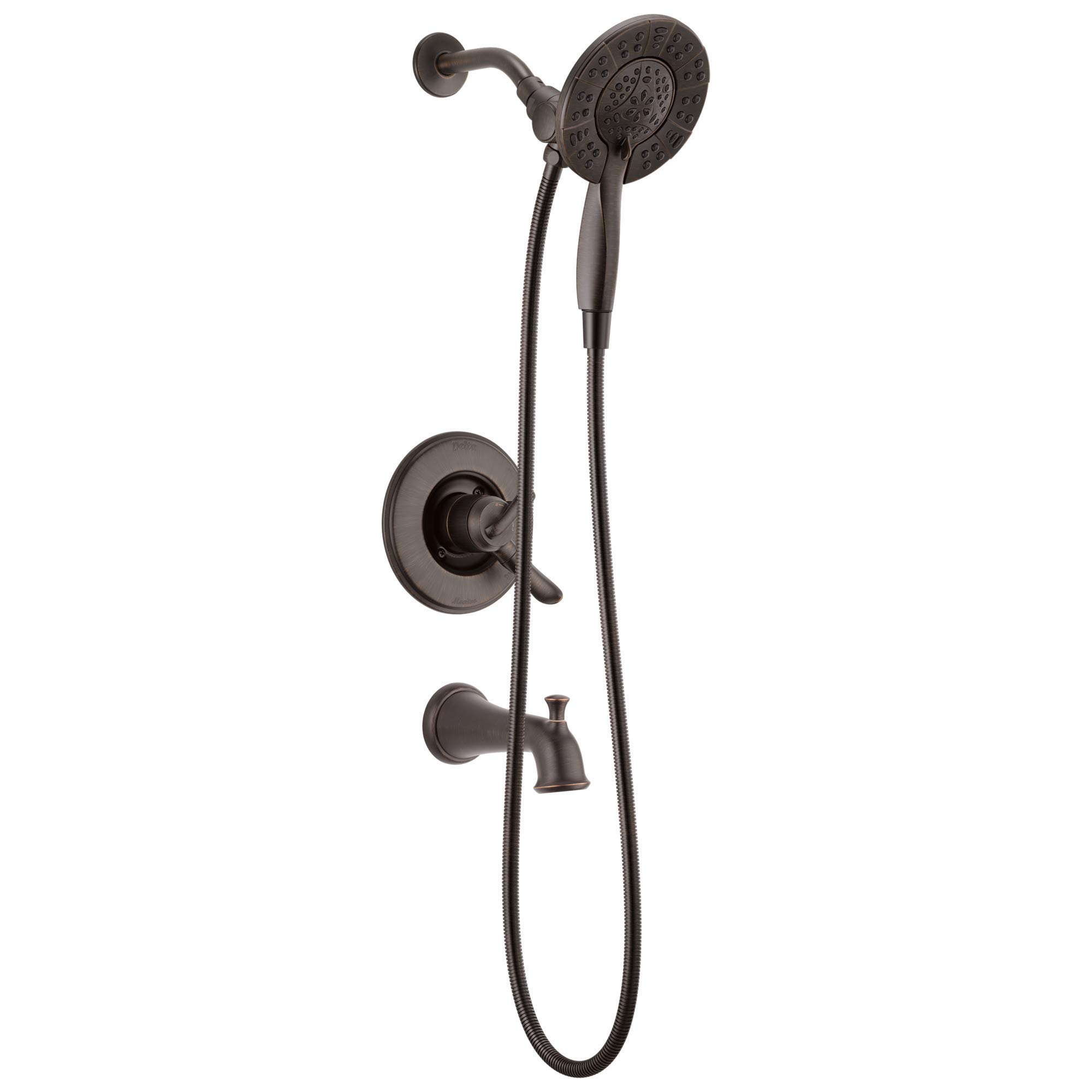 Delta T17494-RB-I Linden 17 Series Tub & Shower Faucet in Venetian Bronze - No Rough-In Required | Perfect for Bathroom Renovations & Modern Home Upgrades