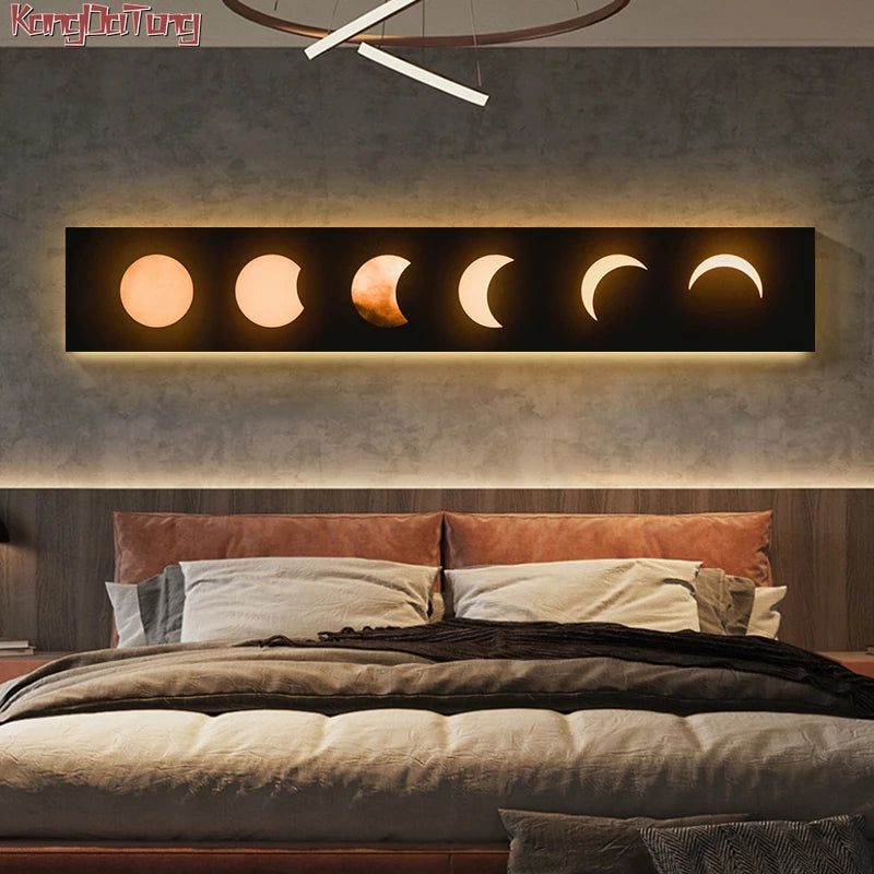 Moon Eclipse LED Wall Light - Stylish & Energy Efficient Night Light for Bedroom, Living Room, and Nursery Decor | Modern Home Lighting Solution