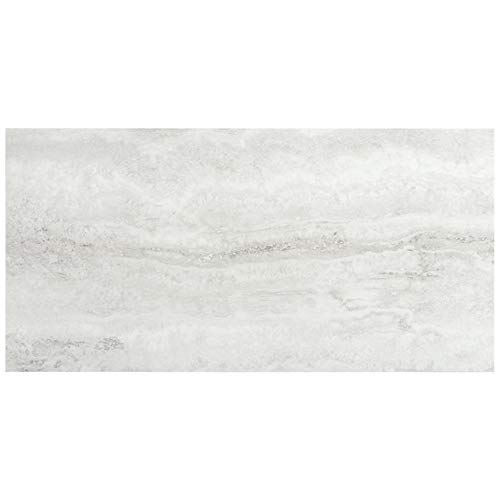 Waterproof Self-Adhesive Marble Floor Stickers - Non-Slip Bathroom & Kitchen Tile Decoration (12-Piece Set, Color 557 8A) - Perfect for Home Renovation, Wall & Floor Upgrades