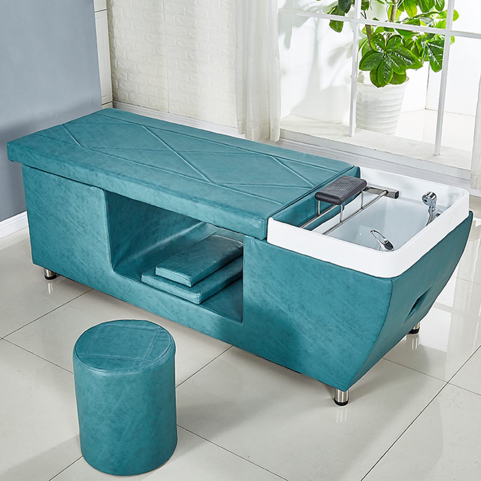 Beauty Salon Shampoo Bed for Hairdressing & Massage - Perfect for Barber Shops & Spas