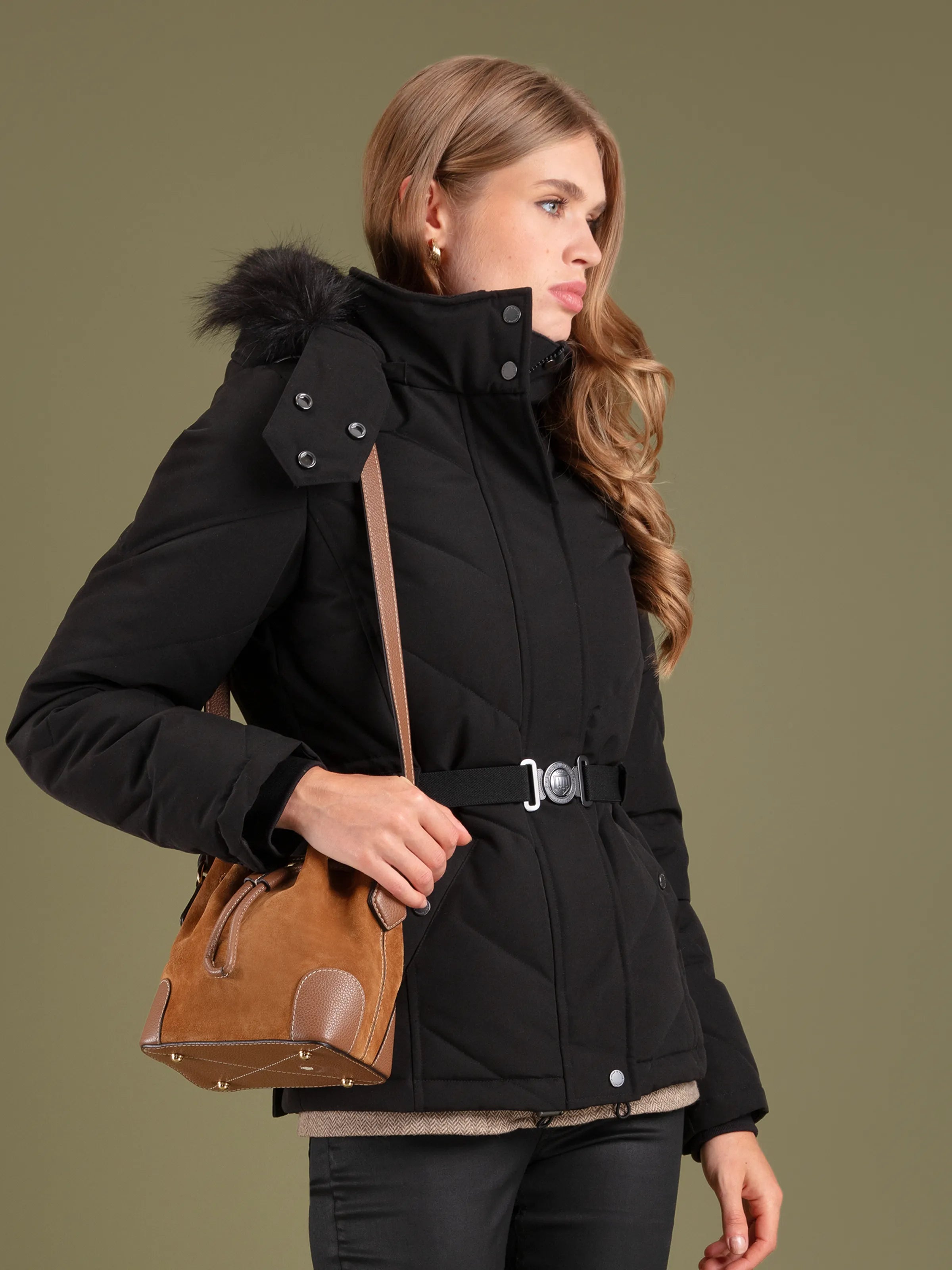 Mini Bibury Bucket Bag in Tan Suede - Stylish Crossbody Purse for Women, Perfect for Everyday Use, Travel & Shopping