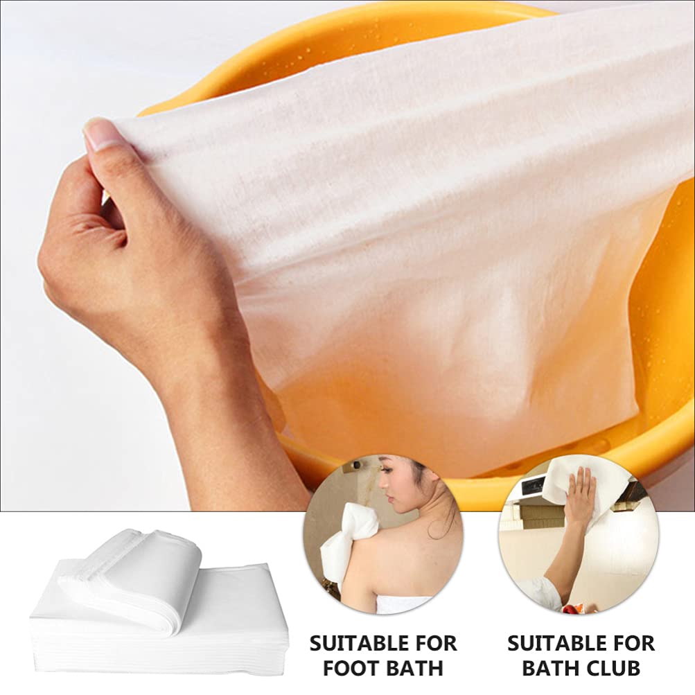 DOITOOL 190 Sheets Disposable Cotton Face & Foot Towels - Absorbent Wood Pulp Wipes for Spa, Salon, Pedicure, Facial Cleaning & Home Use - Soft Dry Cleaning Rags for Skincare & Hygiene