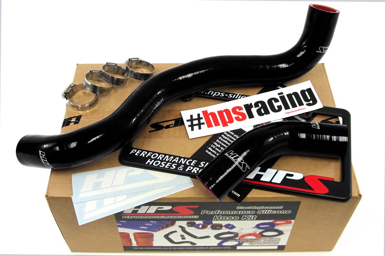 HPS 57-1267-BLK-1 Black Silicone Radiator Coolant Hose Kit - High Performance Cooling System Replacement for Cars, Trucks & SUVs - Perfect for Engine Overheating Prevention & Performance Upgrades