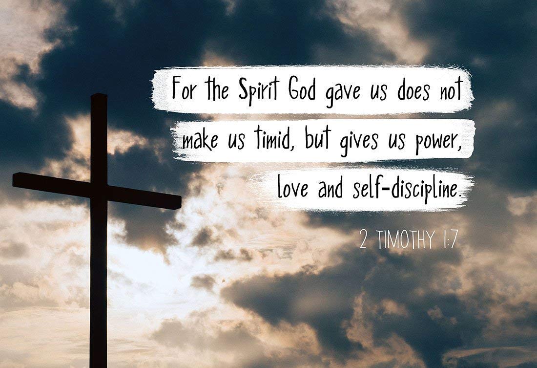 Bible Verse Wall Art - 2 Timothy 1:7 Poster (13x19) | Perfect Gift for Home & Office