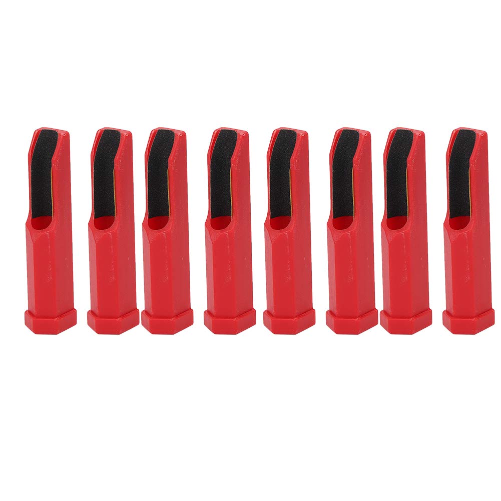 Tgoon Billiards Supplies - 8PCS Plastic Pool Cue Tip Grinder & Shaper Kit for Professional Billiard Players | Perfect for Home Game Rooms, Bars, and Pool Halls