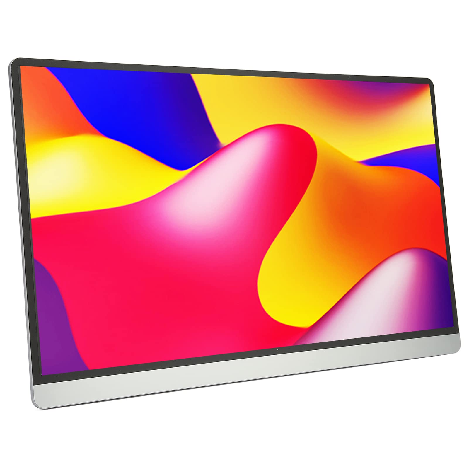 16.1 Inch Portable Monitor - 1920x1080 FHD IPS Ultra Slim Second Screen with Kickstand, Type-C & HDMI Inputs for Laptop/PC/Mac/PS3/PS4/PS5 - Perfect for Work, Gaming & Travel