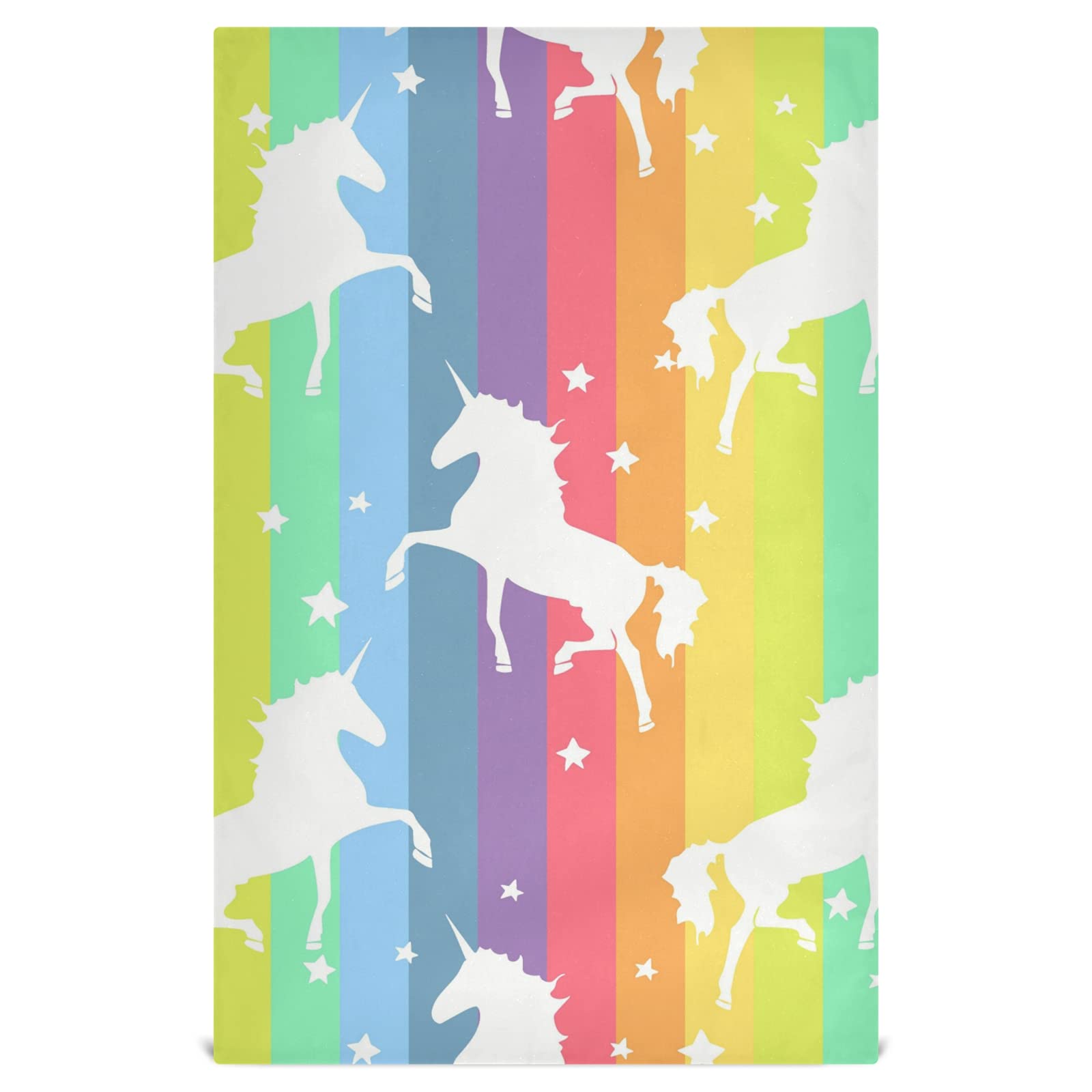 Rainbow Unicorn Kitchen Towels 6 Pack - Reusable, Fast Drying & Absorbent Dish Cloths (28