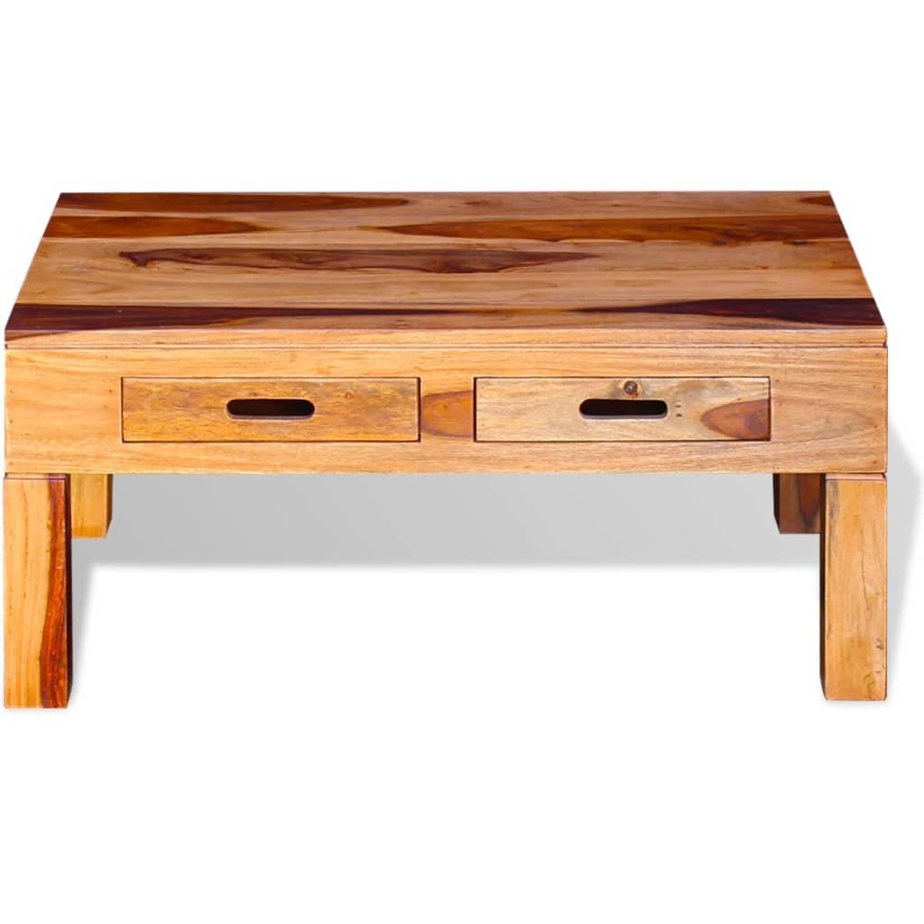 Solid Sheesham Wood Coffee Table - Handcrafted Modern Living Room Furniture for Home Decor & Stylish Interior Design