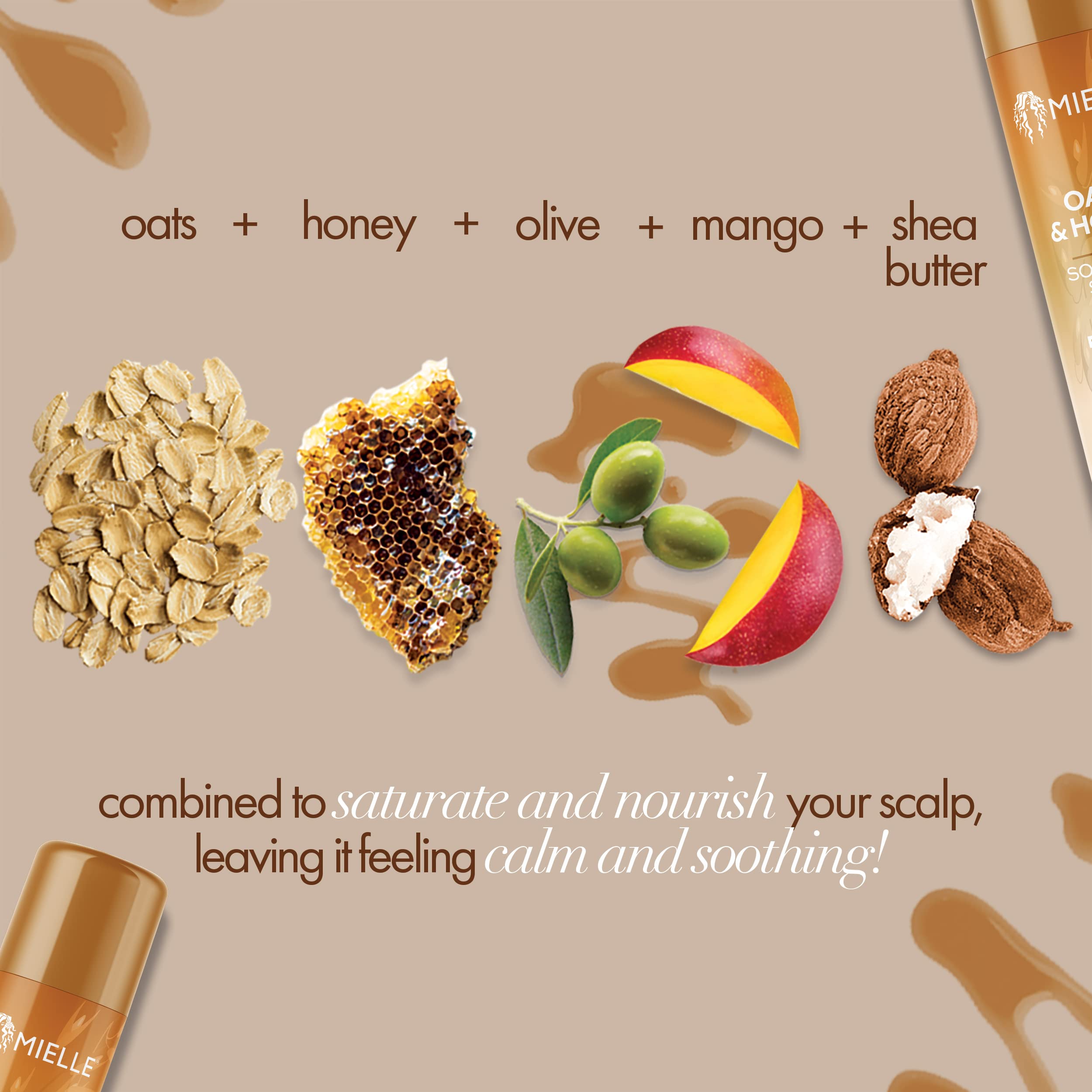 Mielle Organics Oats & Honey Soothing Scalp Stick - Natural Hair Care for Dry Scalp & Itch Relief - Perfect for Travel & On-the-Go Hydration