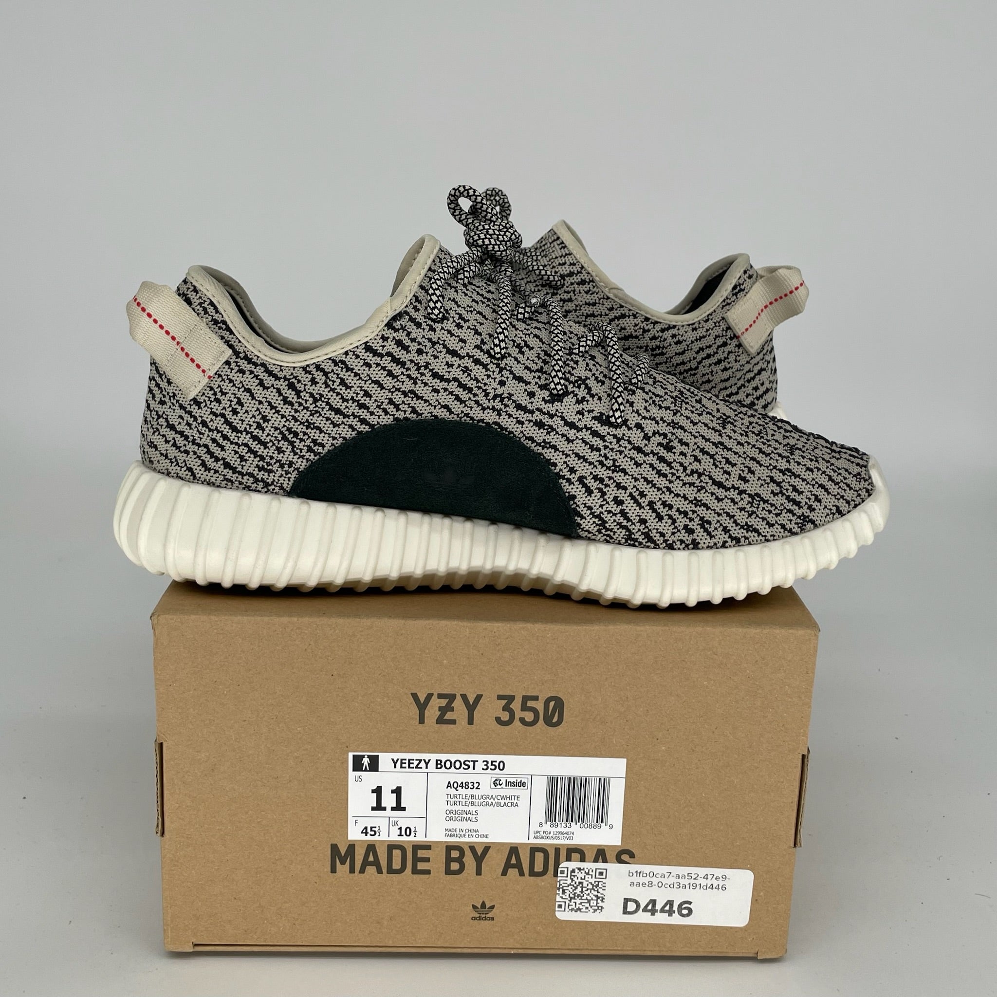Adidas Yeezy Boost 350 V2 Turtle Dove Sneakers - Men's Size 11 (AQ4832) | Comfortable Running Shoes for Casual Wear & Street Fashion