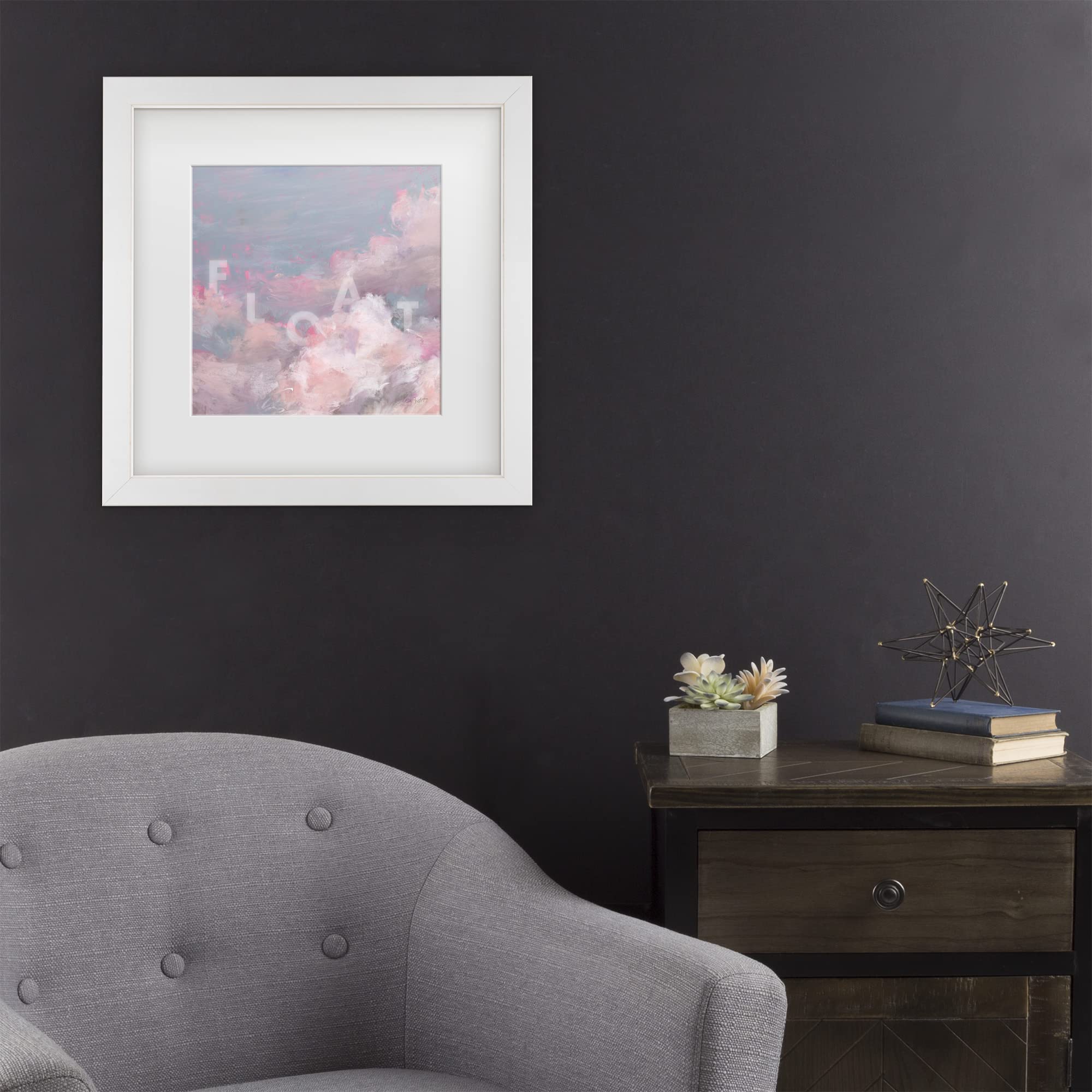 Lisa Audit 'Daydream Pink 05' Floral Canvas Wall Art Print - Modern Pink Flower Painting for Living Room, Bedroom & Office Decor