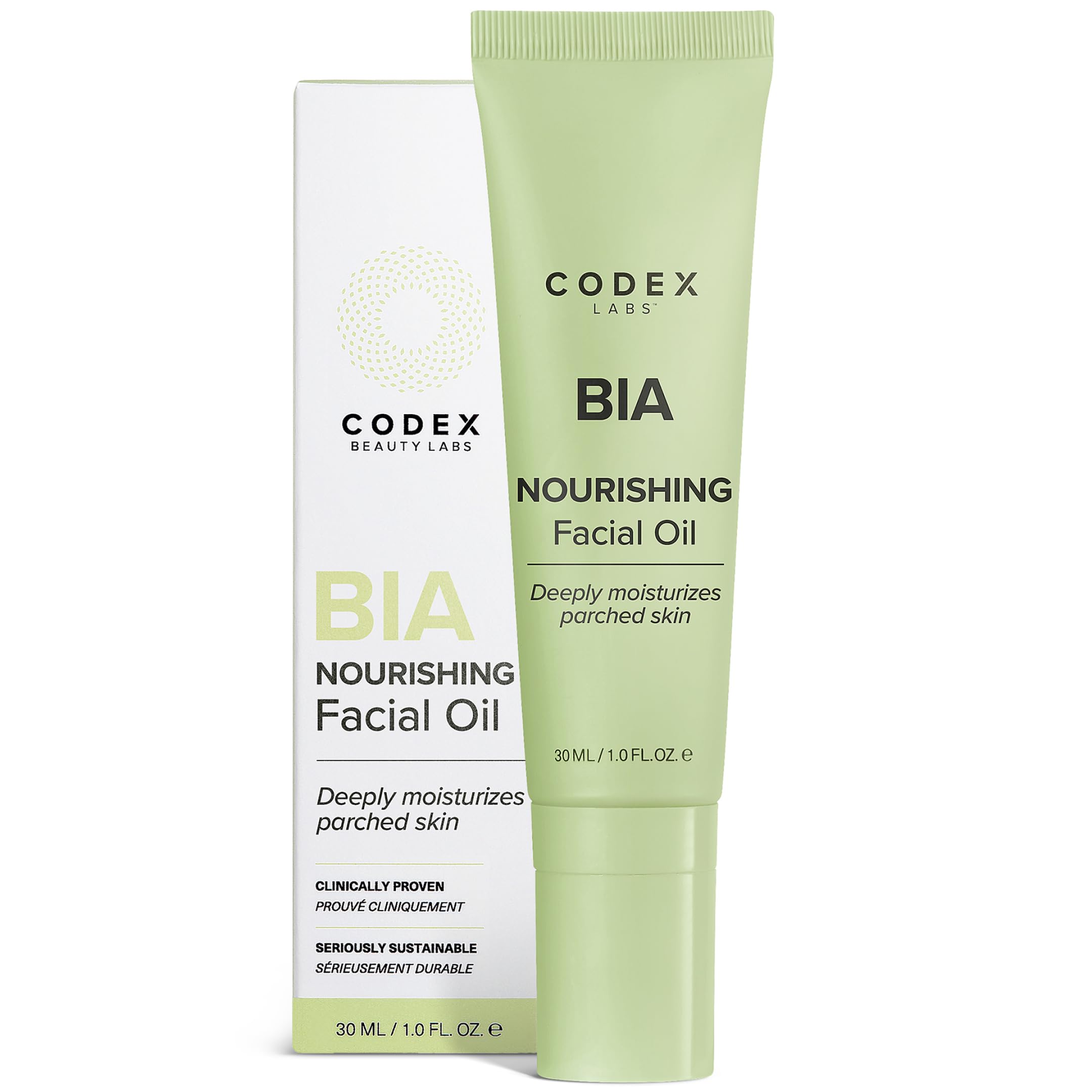 Codex Labs Bia Face Oil - Hydrating for Dry & Sensitive Skin - with Rosehip & Vitamin E - Perfect for Night Skincare Routine