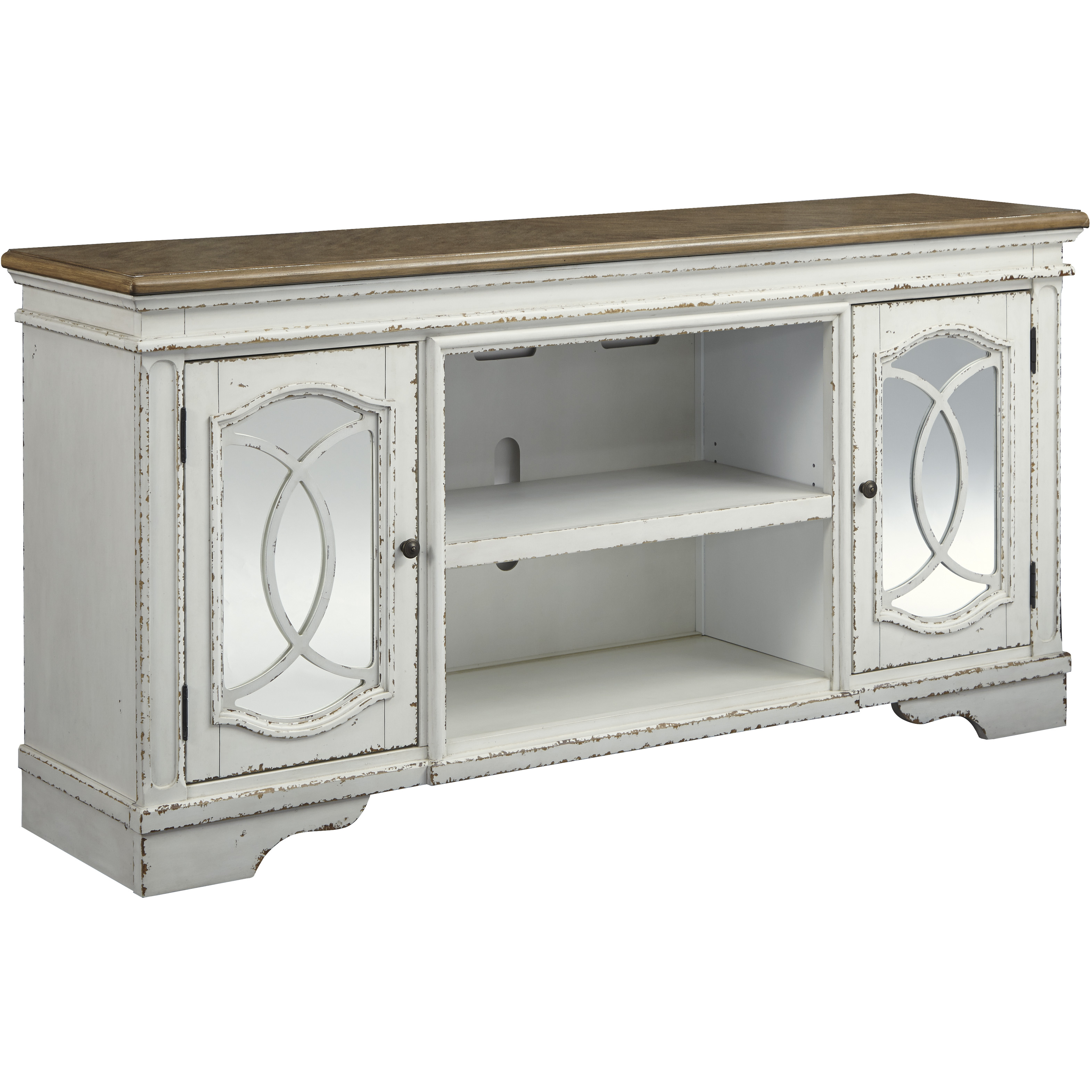 Modern TV Stand with Storage Shelves - Sturdy Wooden Entertainment Center for Living Room, Bedroom - Fits Flat Screen TVs up to 65