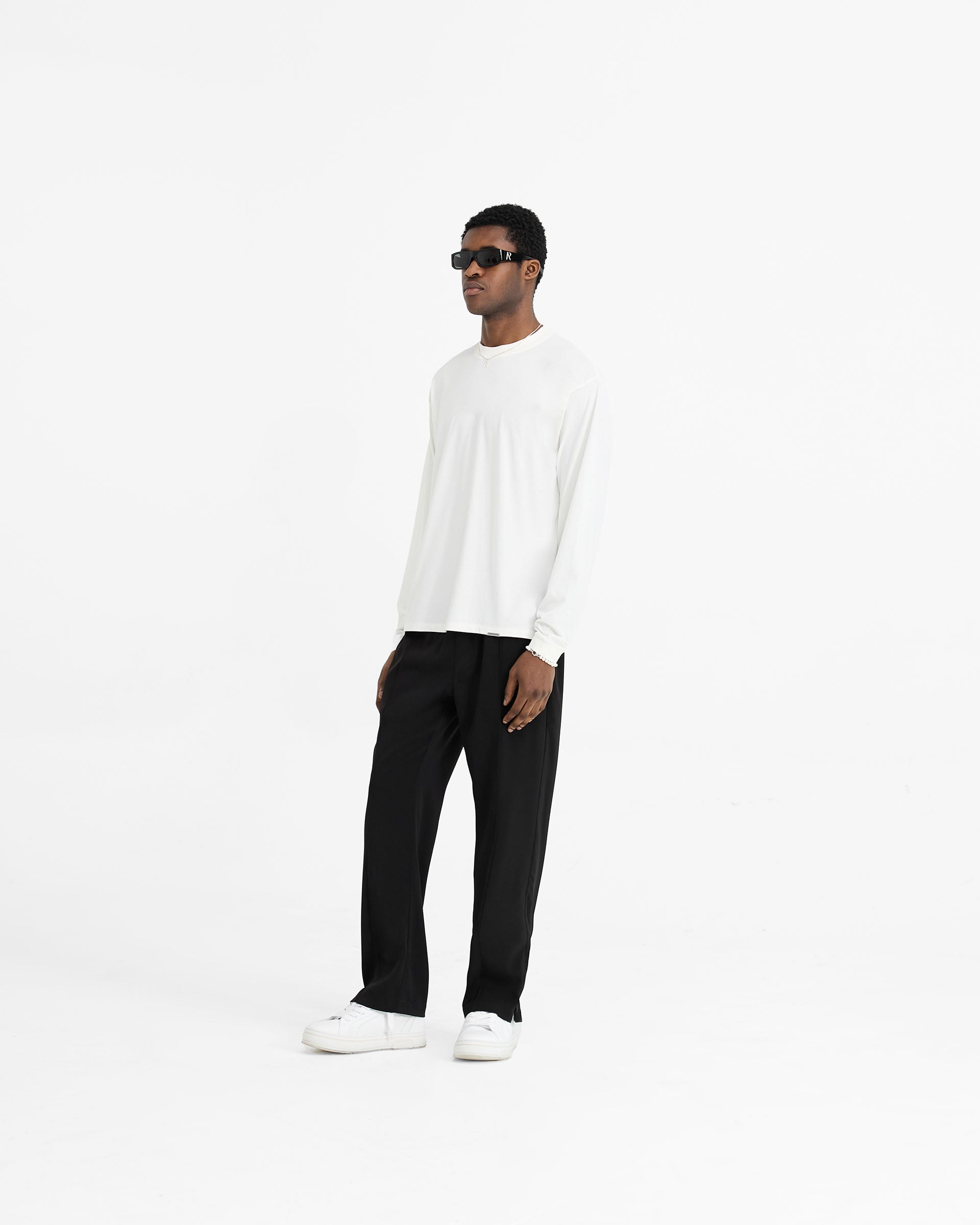 Initial Long Sleeve T-Shirt for Men & Women - Comfortable Cotton Crewneck Tee - Perfect for Casual Wear, Layering & Everyday Outfits