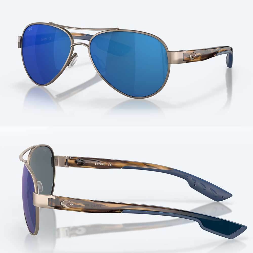 Costa Loreto Golden Pearls Frame Sunglasses for Women - Polarized UV Protection - Stylish Beach & Outdoor Fashion Accessories