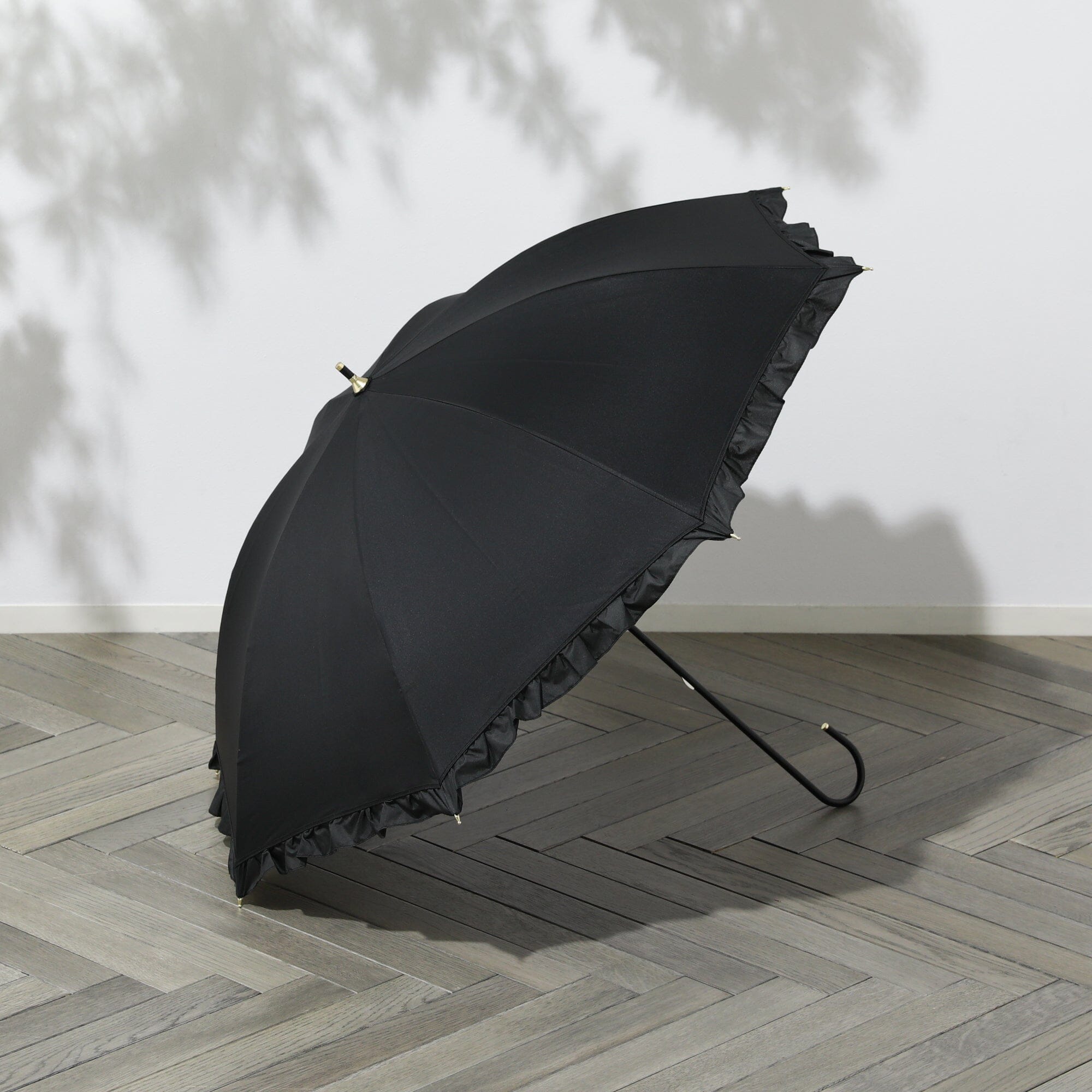 Classic Frill Long Umbrella - Waterproof Windproof Compact Travel Umbrella for Women & Men - Perfect for Rainy Days, Commuting, and Outdoor Activities