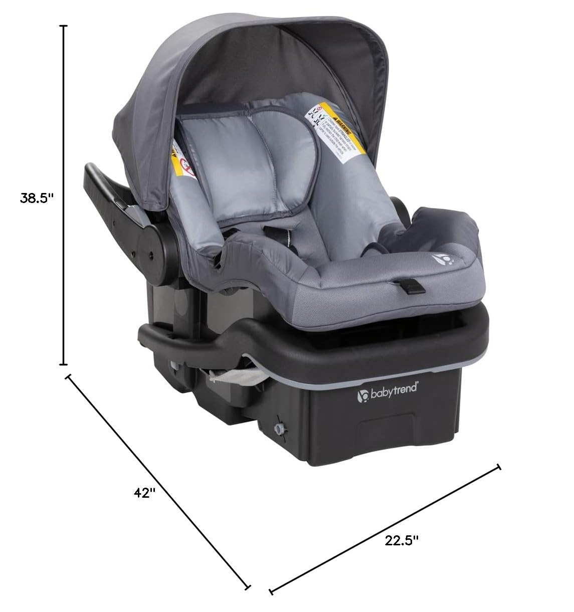 Baby Trend Passport® Cargo Stroller Travel System with EZ-Lift™ PLUS Infant Car Seat - Lightweight Compact Stroller for Travel & Everyday Use, Grey Bamboo | Perfect for Airports, Shopping & Family Outings