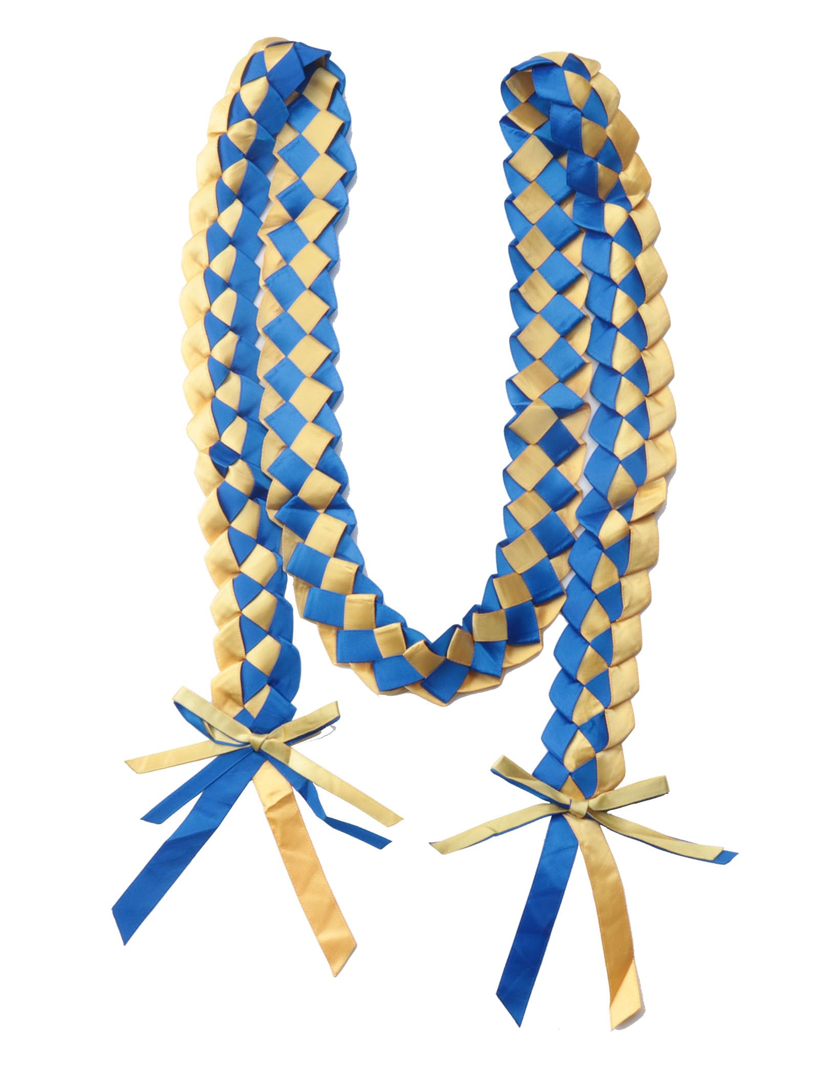 2023 Graduation Ribbon Lei Necklace - Soft Braided Hawaiian Style Graduation Accessories for Women & Men, High School & College Students - Perfect for Grad Parties, Commencement Ceremonies & Hawaiian-Themed Celebrations
