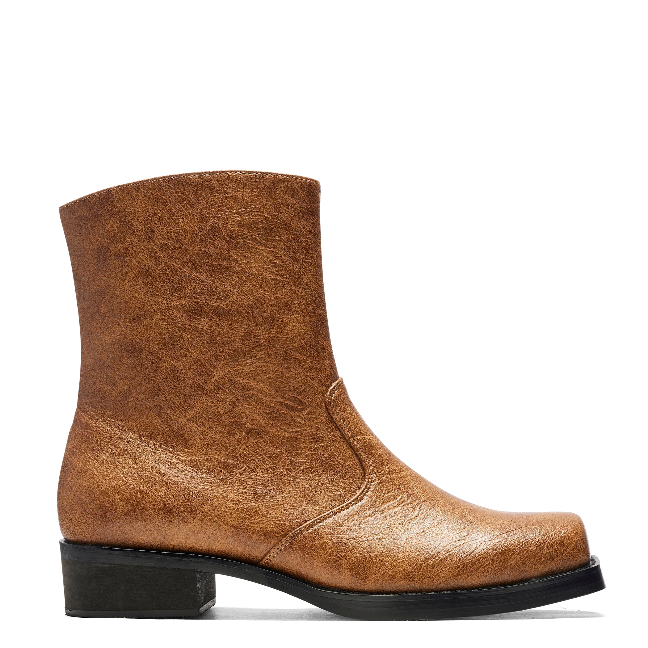 Premium Men's Heeled Cowboy Boots - Distressed Brown Fade Leather - Western Style Riding & Country Fashion Boots for Rodeo, Line Dancing & Casual Wear