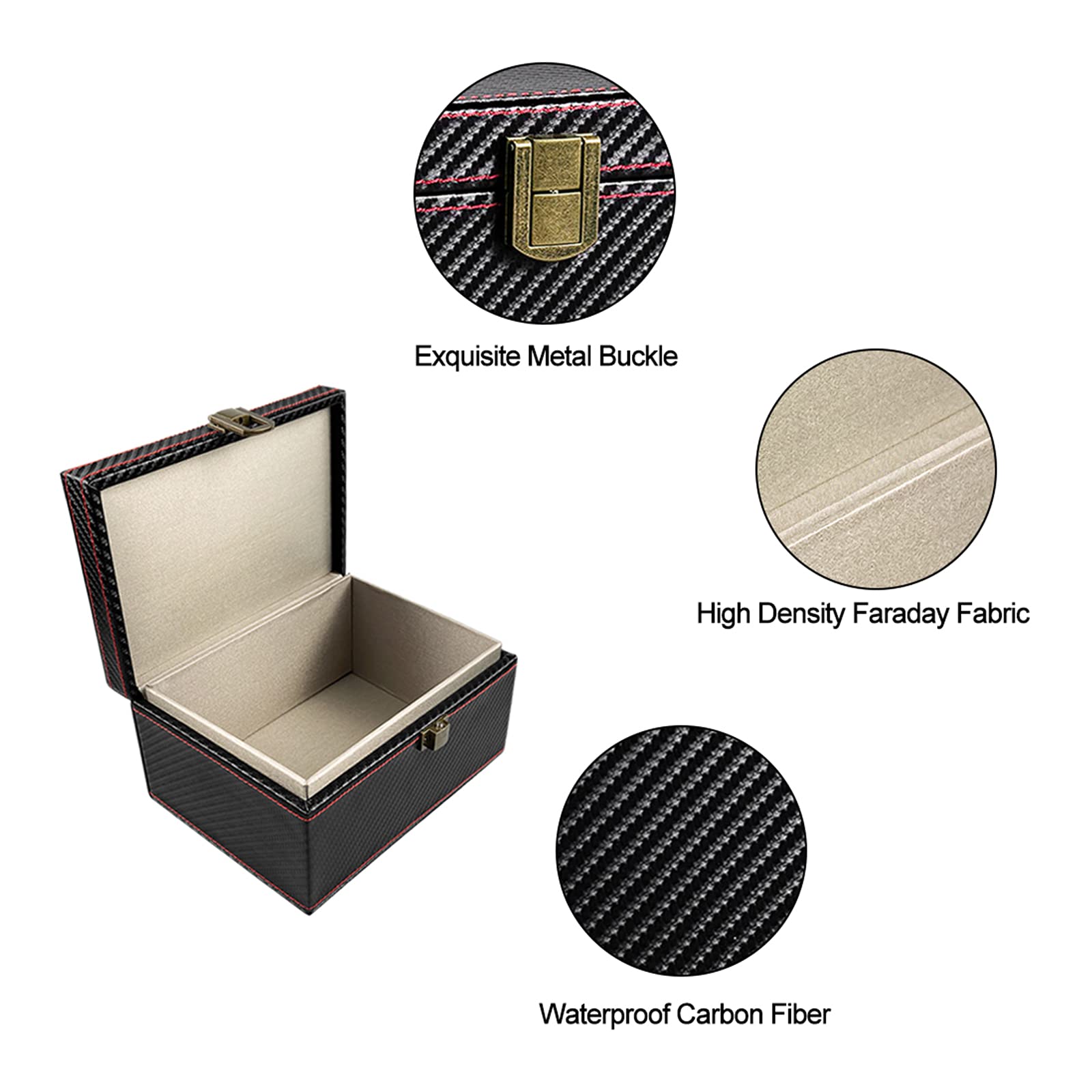 Premium Faraday Box for Car Keys - Anti-Theft Signal Blocker for Keyless Entry Fobs, Credit Cards & RFID Devices | Secure Leather Faraday Cage for Vehicle Protection | Perfect for Travel, Parking & Home Security