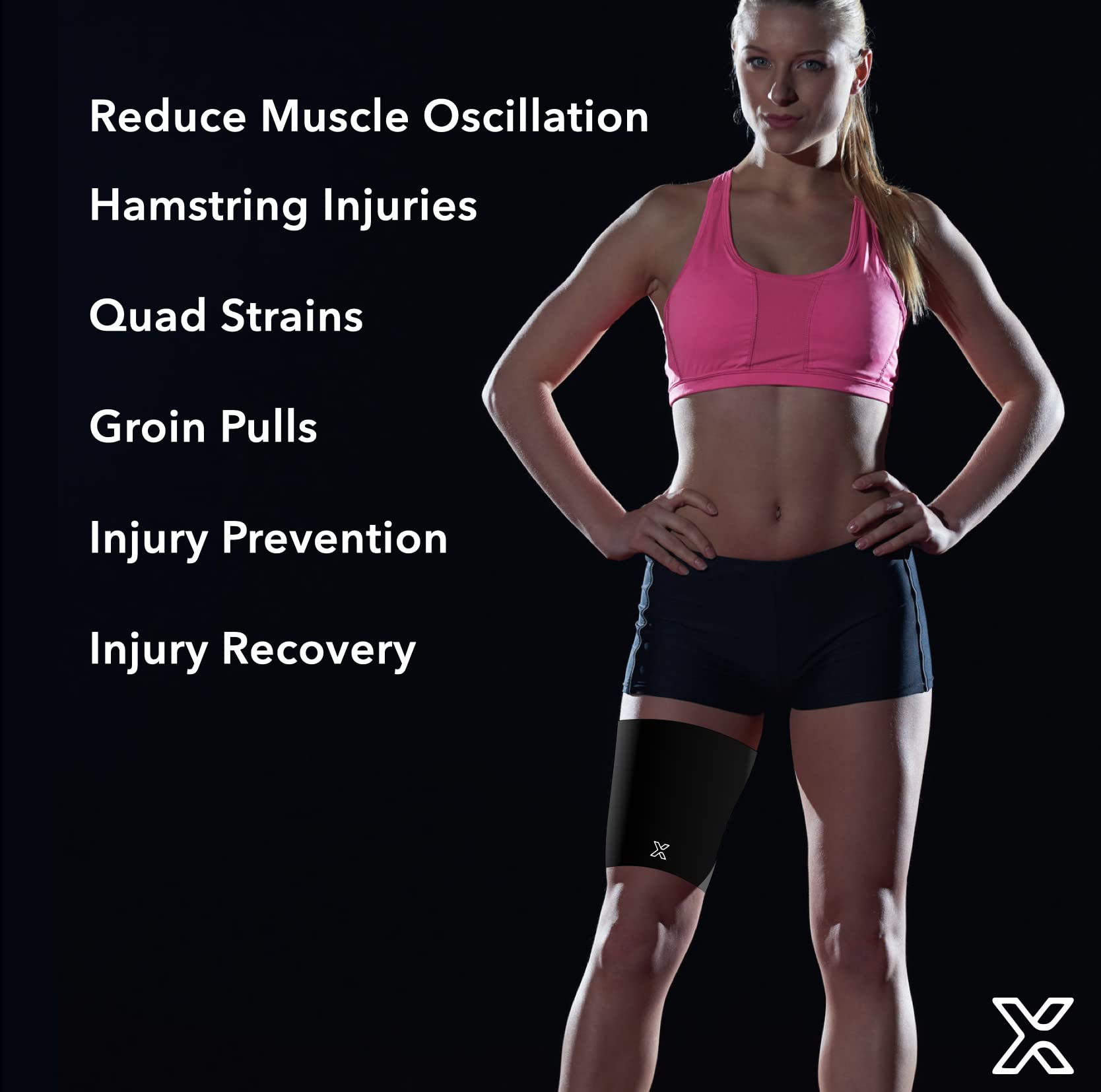 Medical Grade Full Thigh Compression Sleeve for Men & Women - Support for Hamstring, Quadriceps & Groin Strains - Breathable Thigh Brace for Running, Workouts & Sports Recovery