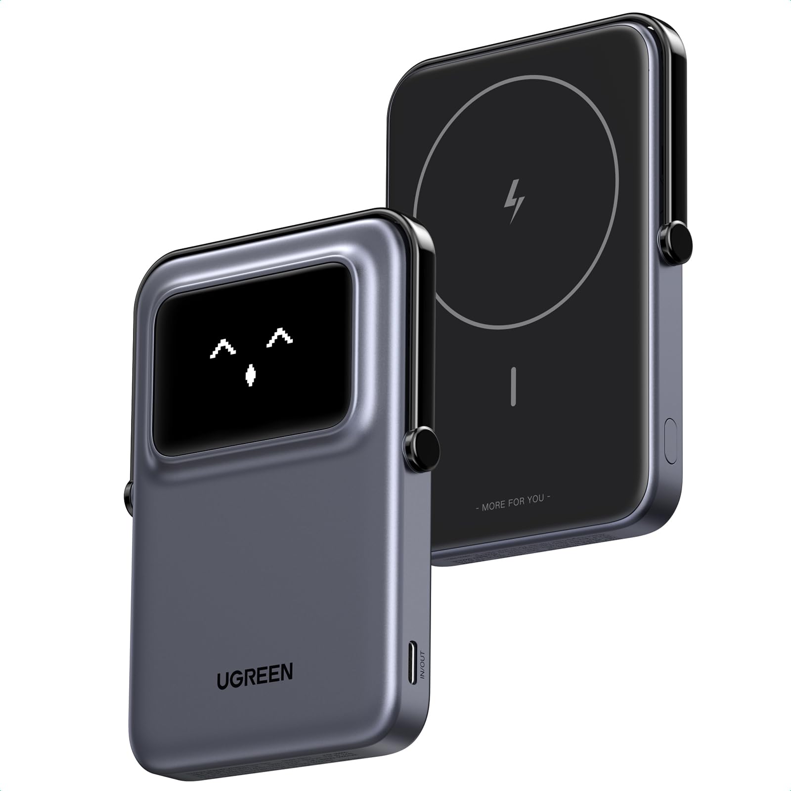 UGREEN 5000mAh Magnetic Wireless Power Bank - Magsafe Compatible Portable Charger with 20W USB-C Fast Charging for iPhone 15 Pro Max/15/14 Plus/13 Series (Black) | Perfect for Travel, Work & On-the-Go Charging