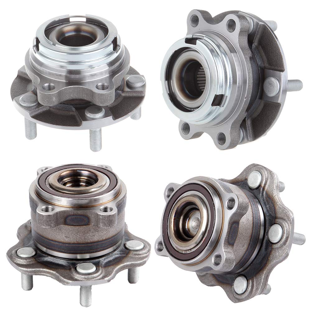 513294 Wheel Axle Bearing and Hub Assembly Replacement for 2007-2013 Nissan Altima Front 5 Lug with ABS - Wheel Hub and Bearing Kit (4 Pack) - Perfect for DIY Car Repairs & Maintenance