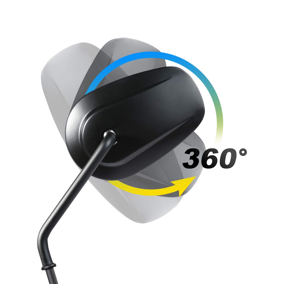SLMOTO Matte Black Motorcycle Mirrors - Universal Fit for Harley Davidson Road King, Street Glide, Electra Glide, Dyna & Softail (1982-2021) | XL1200L, XL883, Sportster Models | Durable Rearview Mirrors for Safe Riding | Perfect for Highway Cruising & Urban Commuting