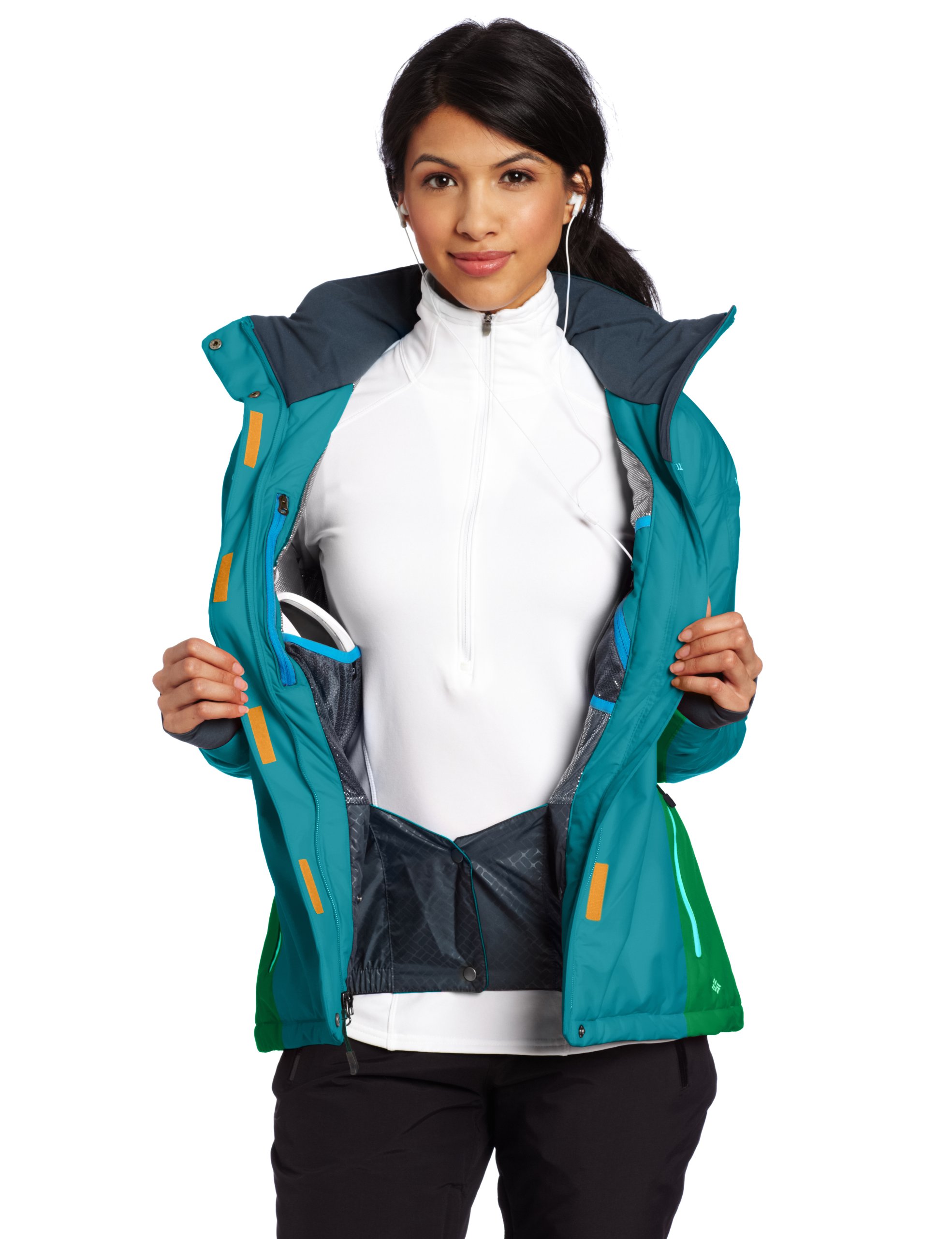 Columbia Women's Powderhouse Jacket - Waterproof Winter Ski Jacket for Cold Weather, Insulated Snow Coat with Omni-Heat Thermal Reflective Technology - Perfect for Skiing, Snowboarding & Outdoor Winter Activities